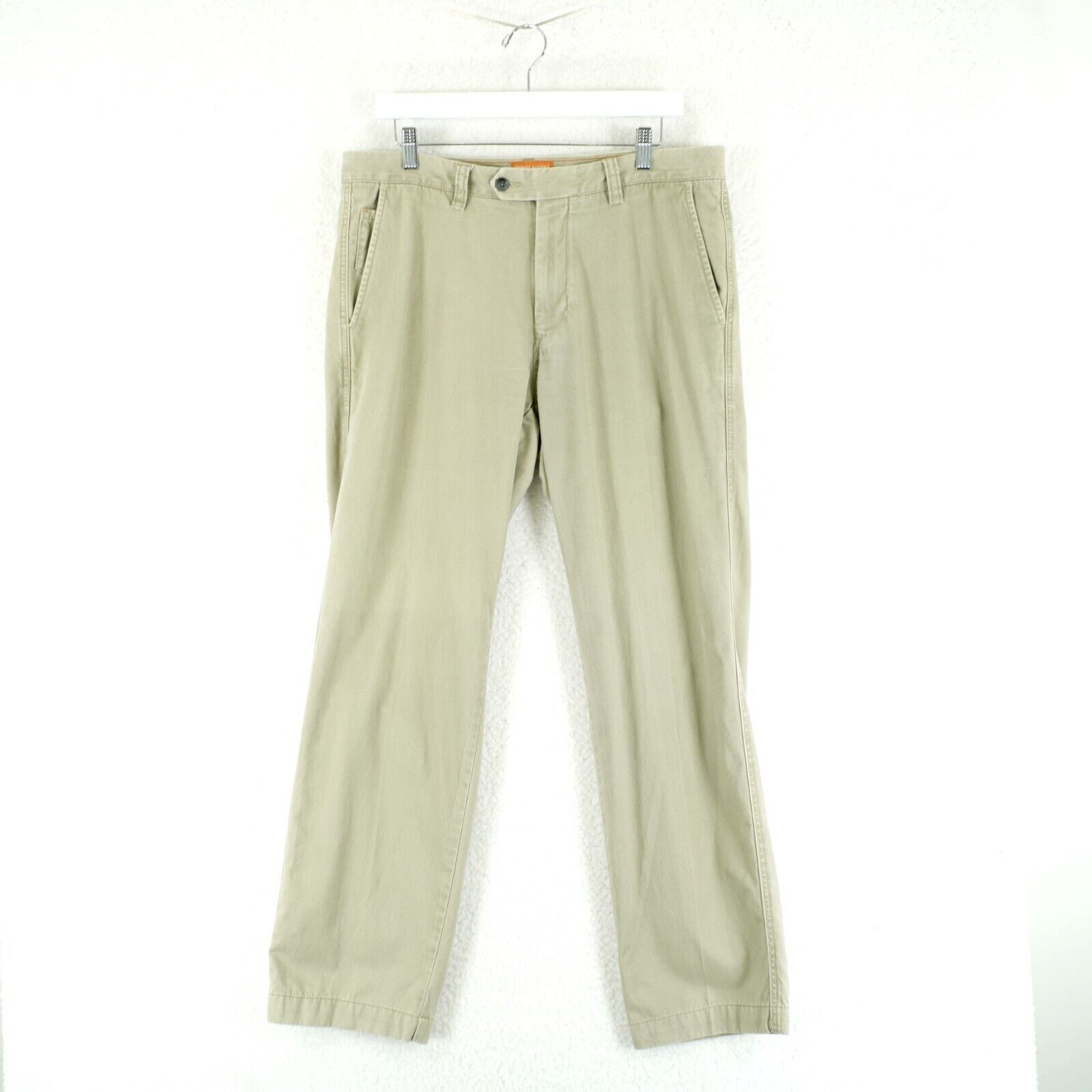 Tommy Bahama Tommy Bahama Green Cream Flat Front Mid Rise Cotton Chino Pa Size US 35 - 1 Thumbnail