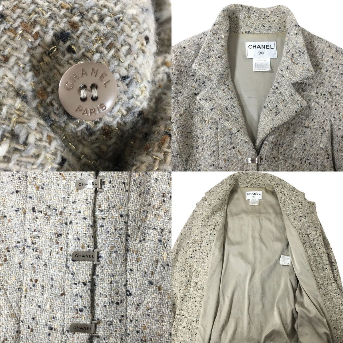 Chanel Chanel vintage 99A Fall Brown Tweed Long Jacket skirt wome Size S / US 4 / IT 40 - 6 Thumbnail