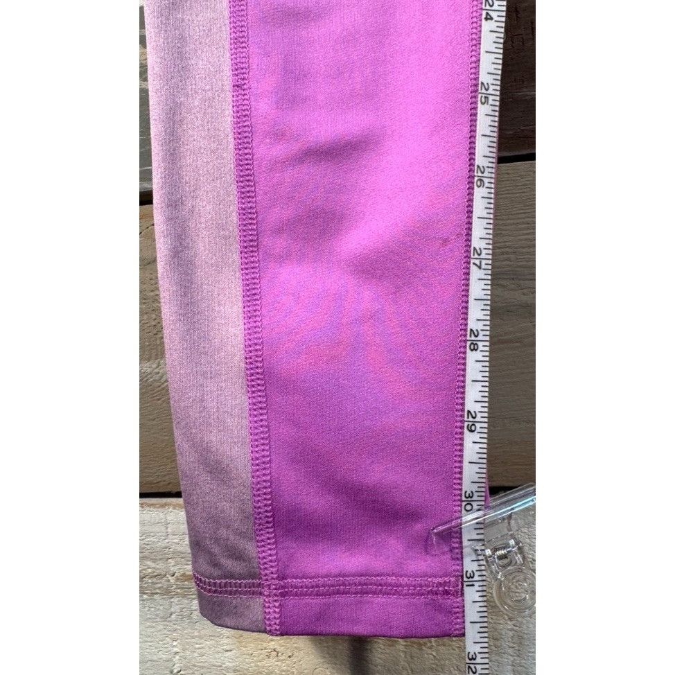 Under Armour Girl's UNDER ARMOUR Logo Pink Capri Leggings Medium Gently U Size 22" - 10 Thumbnail