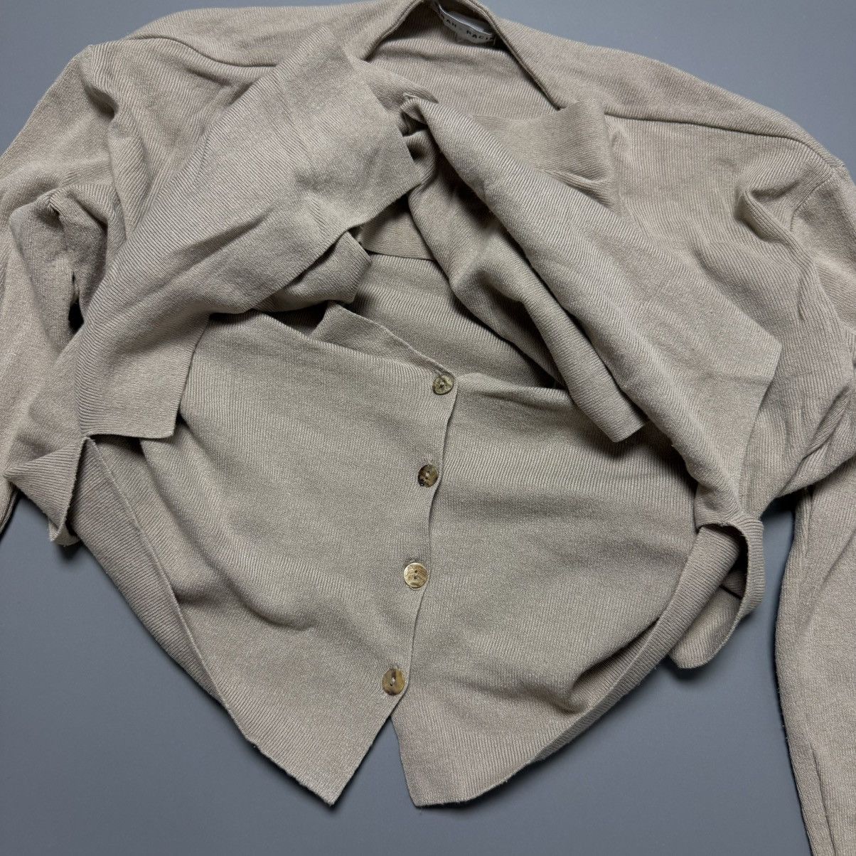 Sarah Pacini Avant Garde Asymmetrical Blouse Sarah Pacini Size S / US 4 / IT 40 - 6 Thumbnail