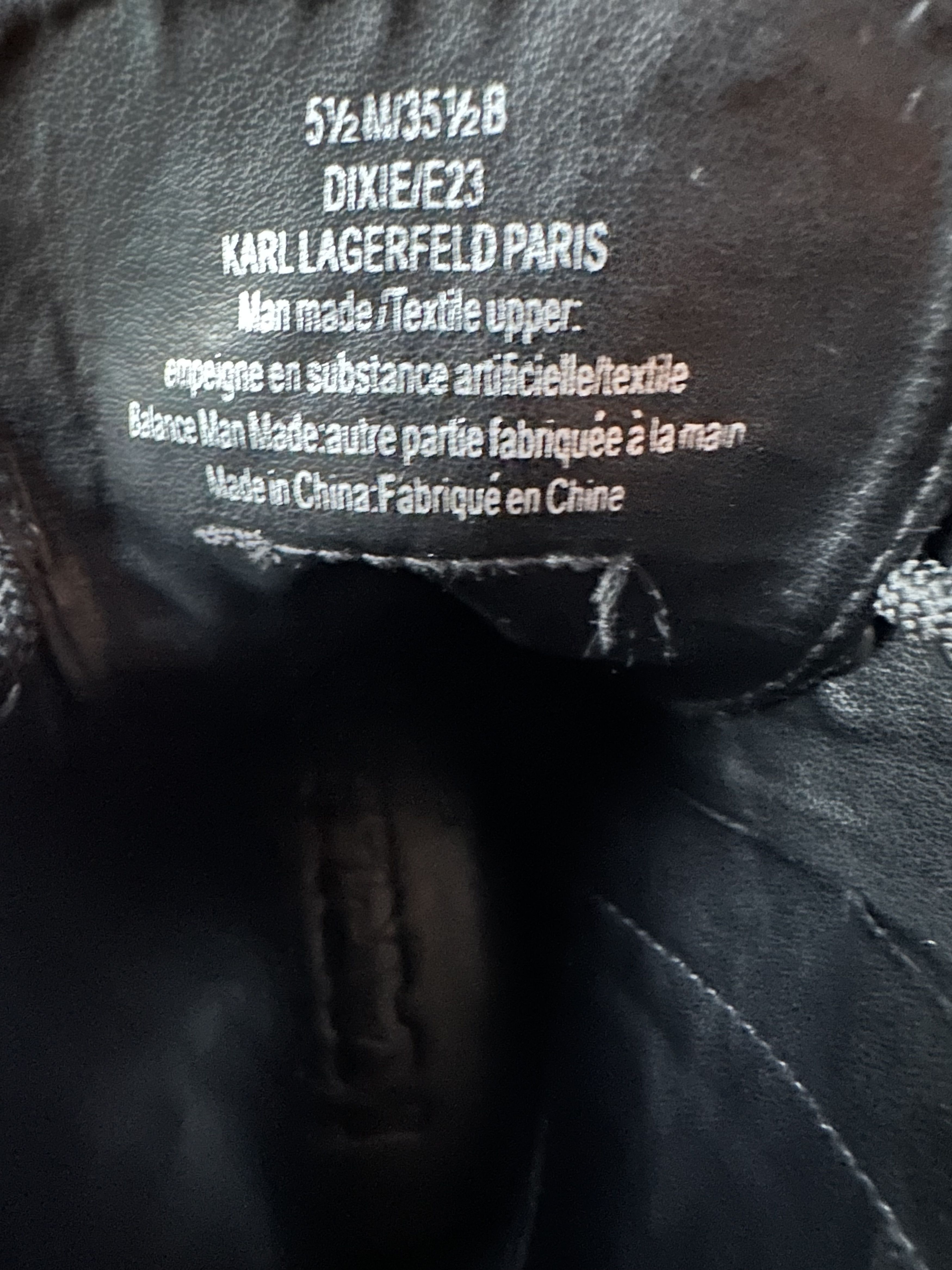 Karl Lagerfeld KARL LARGERFELD Dixie Paris Logo Combat Boot *NO BOX* Size US 5.5 / IT 35.5 - 19 Thumbnail