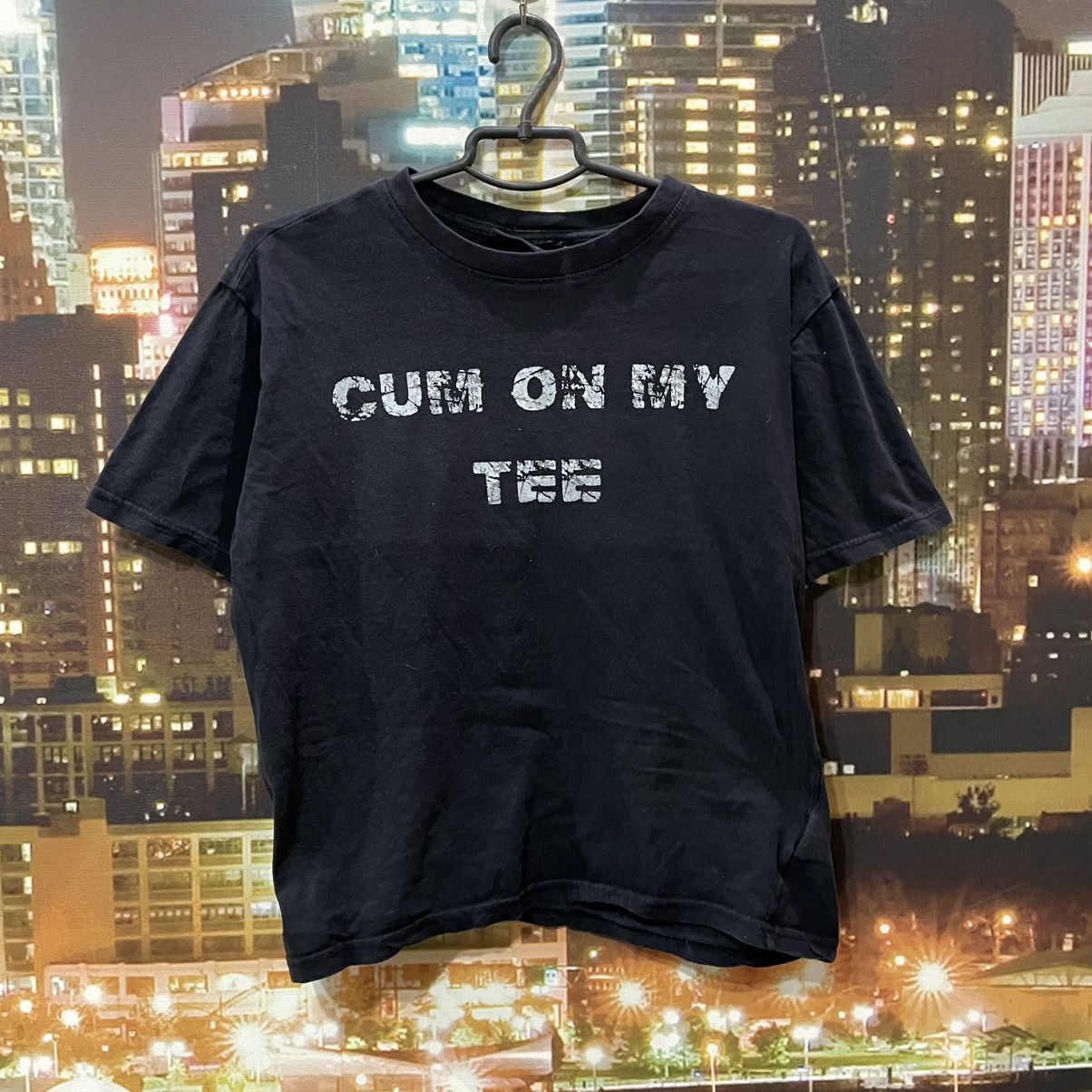Vintage Vintage 90s Graphic Tee Faded Black Punk Streetwear Baggy M Size US M / EU 48-50 / 2 - 1 Thumbnail