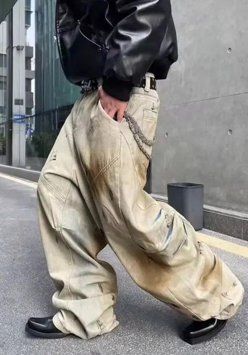 Vintage Fukatsu x Emiko Distressed Wide Leg Cargo Pants Size US 32 / EU 48 - 5 Thumbnail