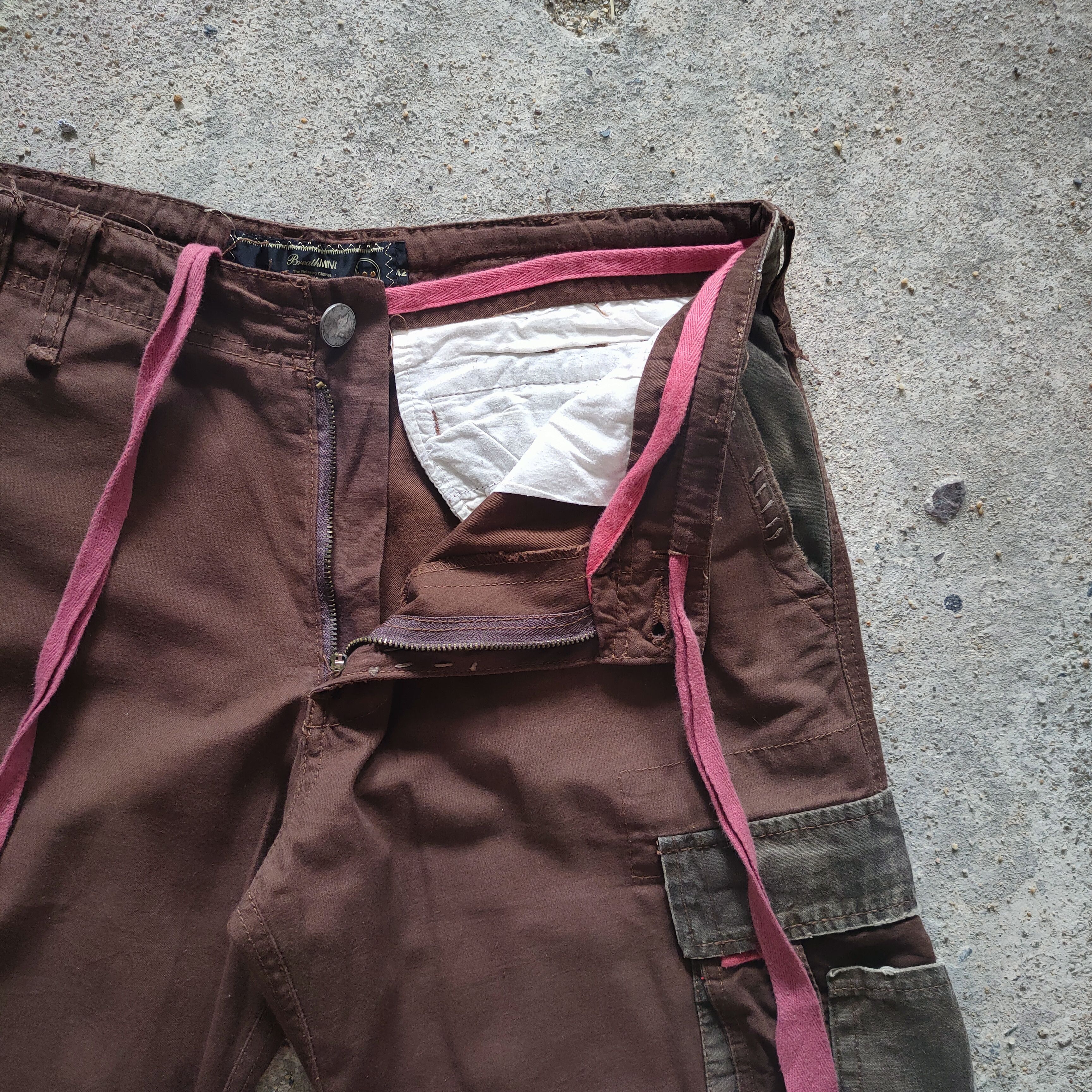 Japanese Brand × Vintage VINTAGE BREATH MINT 8 POCKET BROWN CARGO PANTS Size US 34 / EU 50 - 6 Thumbnail