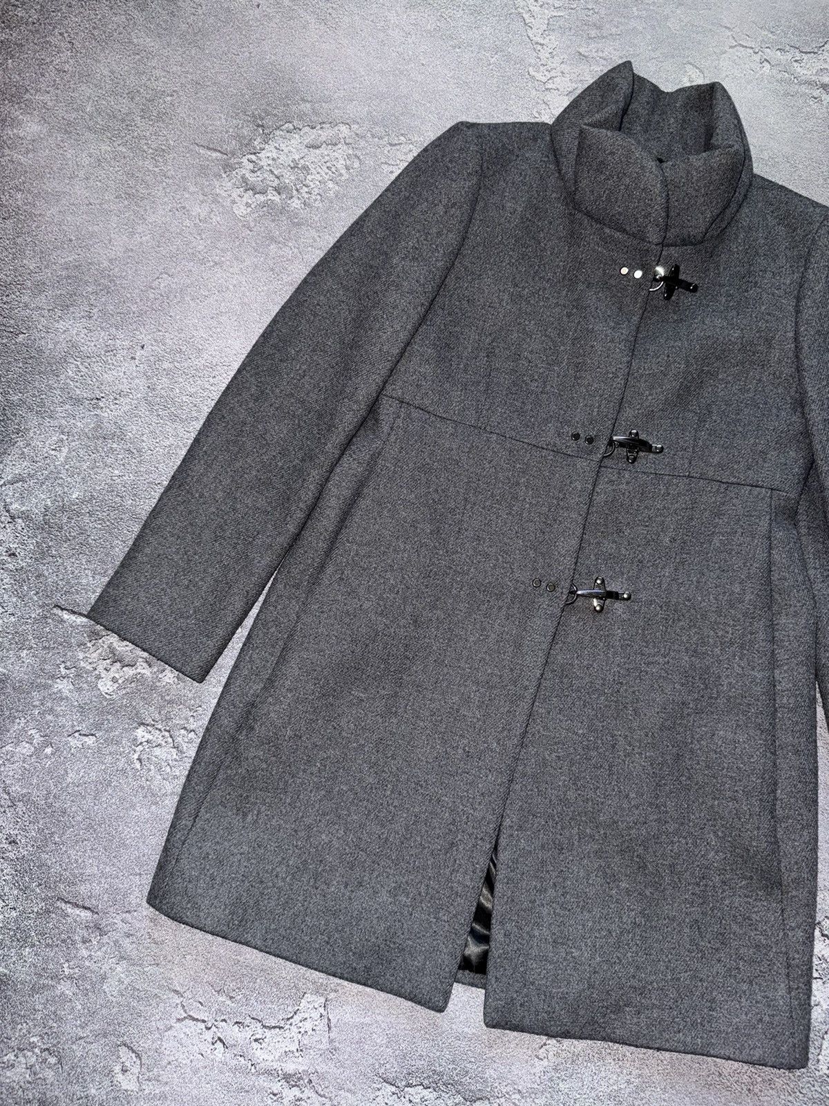 Designer × Fay Fay M wool clasp fastening coat long jacket Wmns Size M / US 6-8 / IT 42-44 - 5 Thumbnail