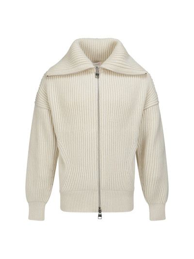 Alexander McQueen o1y1024 Cardigan In Ivory Size US XL / EU 56 / 4 - 1 Thumbnail