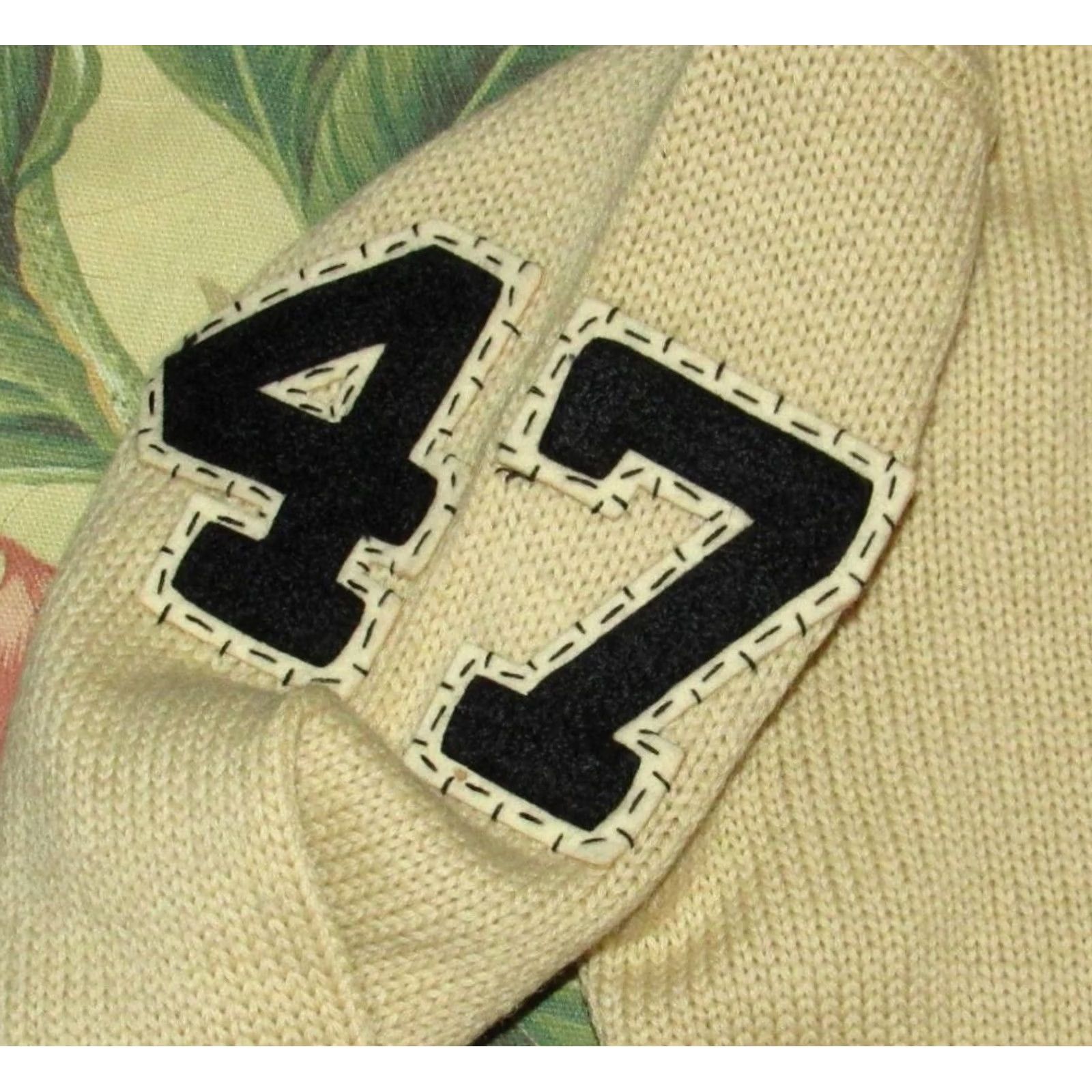 Vintage Vtg 1946 Varsity Cardigan Sweater S/M Shirt Mens Ivory 1946 Varsity Letterman Cardigan Sweater S/M Size US S / EU 44-46 / 1 - 3 Thumbnail