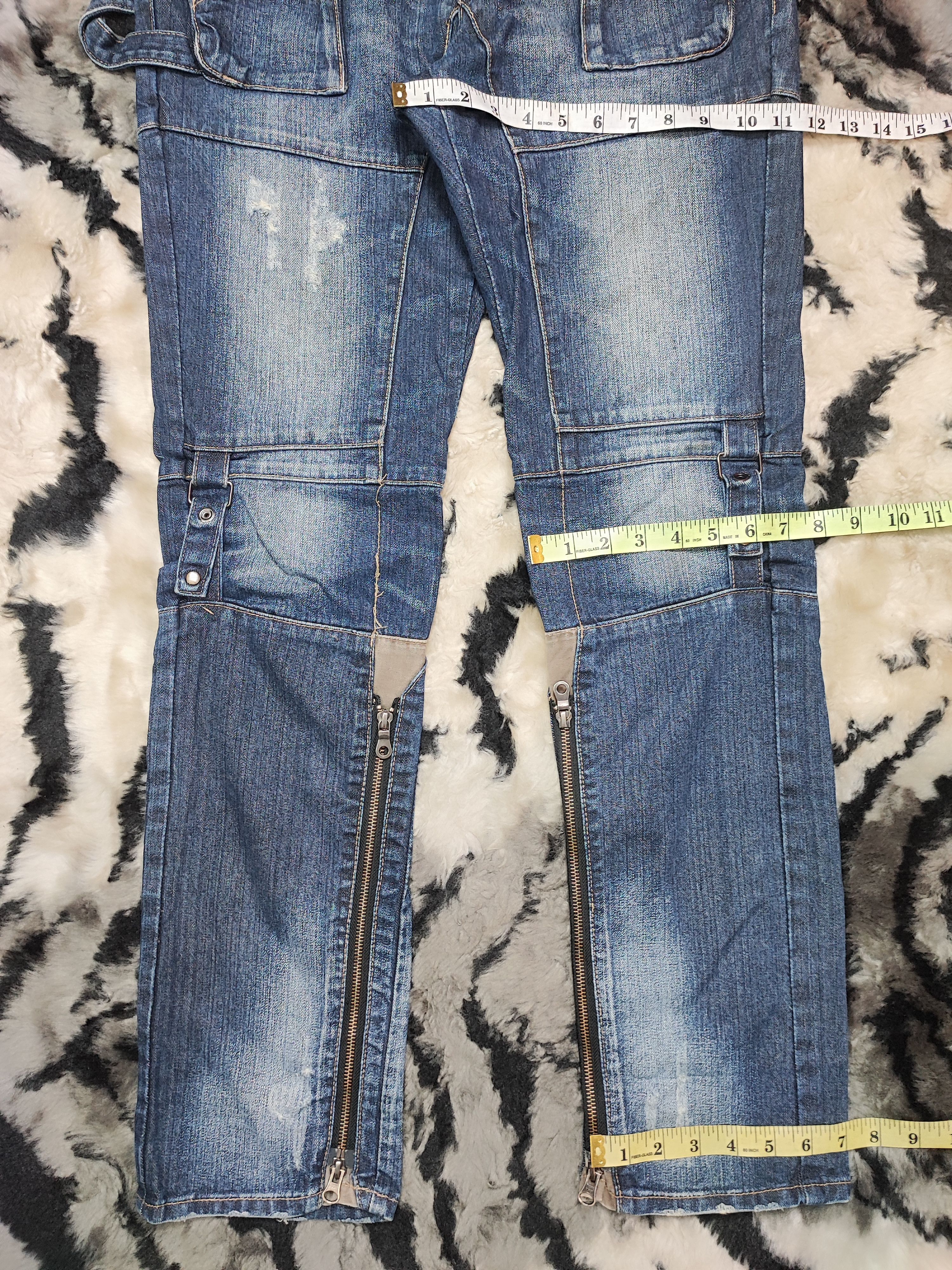 PPFM PPFM Multi-Pocket Zipper Denim Cyber Punk Style ERD Size US 32 / EU 48 - 4 Thumbnail