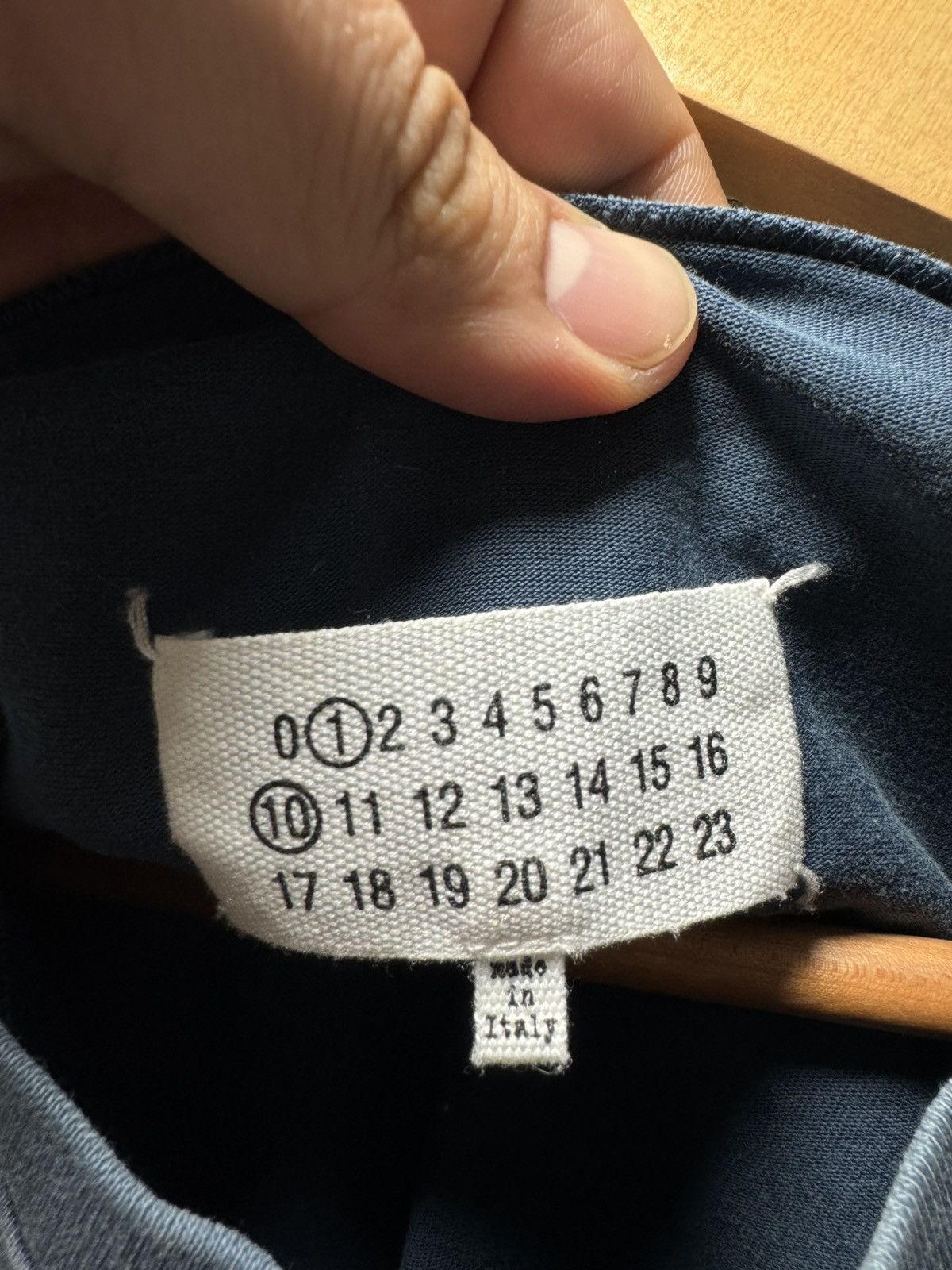Maison Margiela Mason Margiela Washed Logo Shirt (Blue) Size US L / EU 52-54 / 3 - 3 Thumbnail