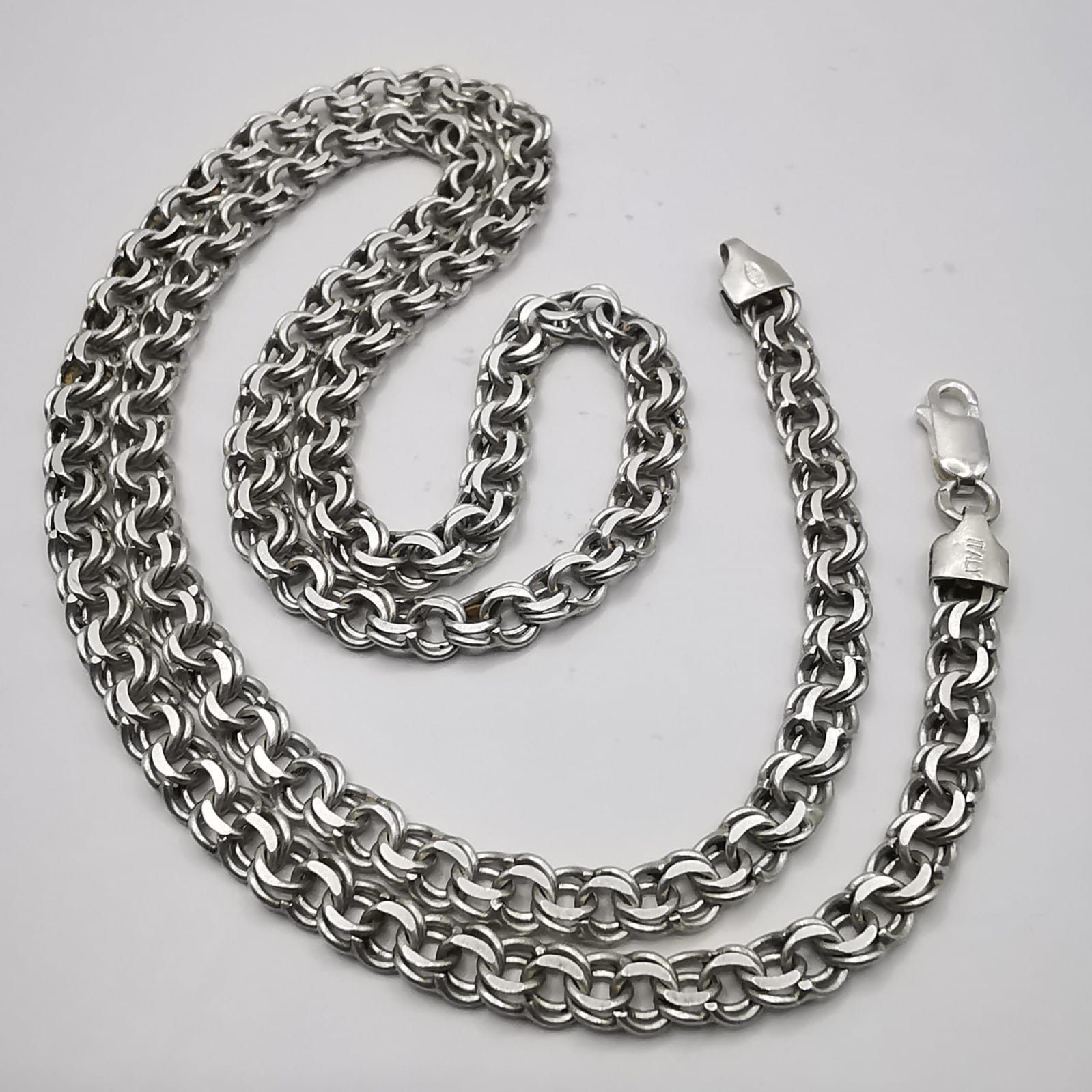 Sterling Silver Vintage Jewelry Chain, 925 Sterling Silver, Signed 27,23g Size ONE SIZE - 3 Thumbnail