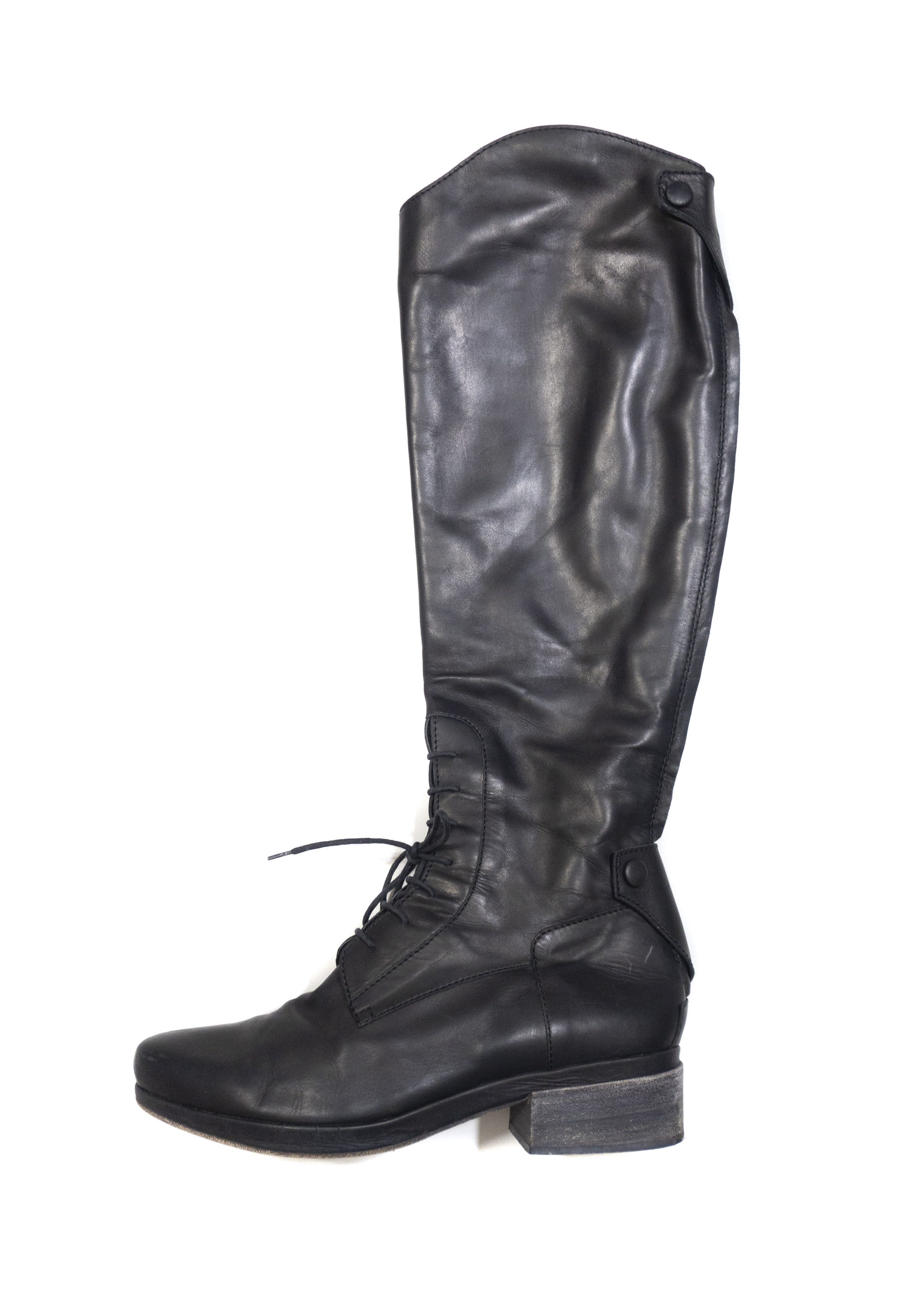 High Combat Leather Boots