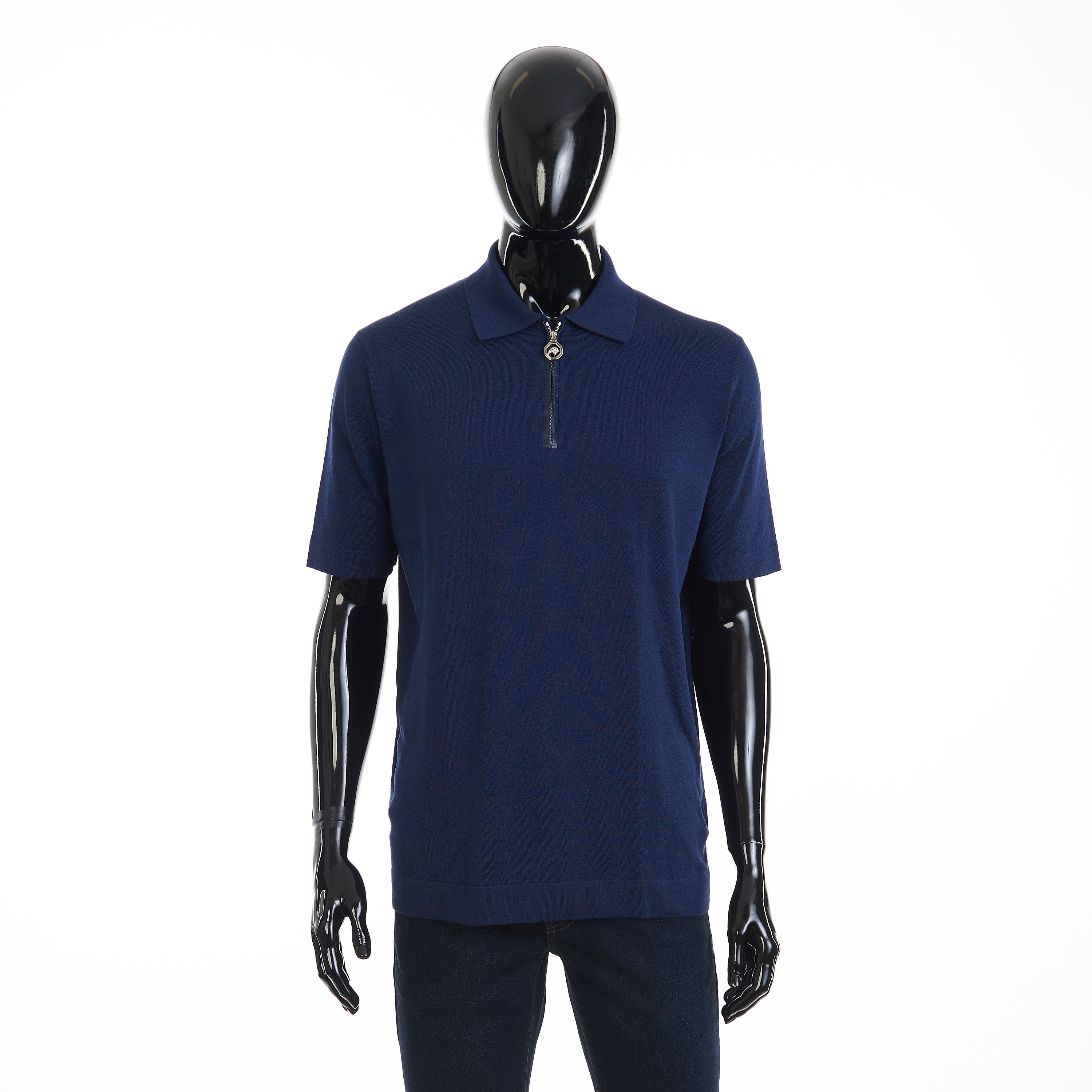 Stefano Ricci Zip Polo Shirt - Crocodile Inserts, Eagle Head Hardware Size US L / EU 52-54 / 3 - 1 Thumbnail