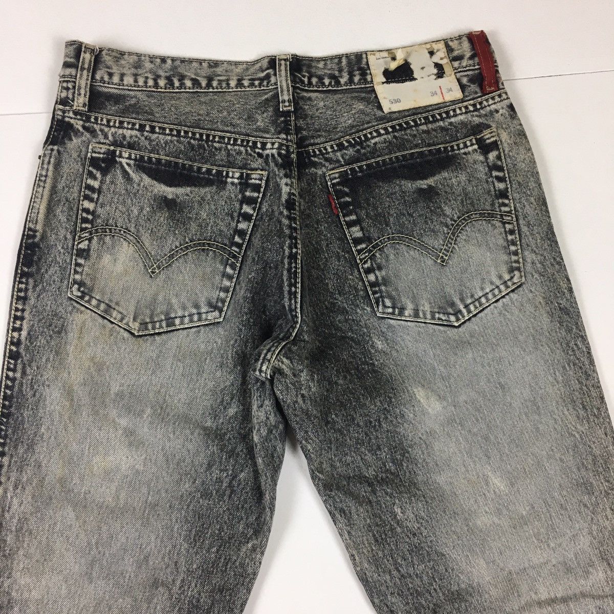 Levi's Vintage Levi’s 530 Bleach Black Flare Size US 34 / EU 50 - 9 Thumbnail