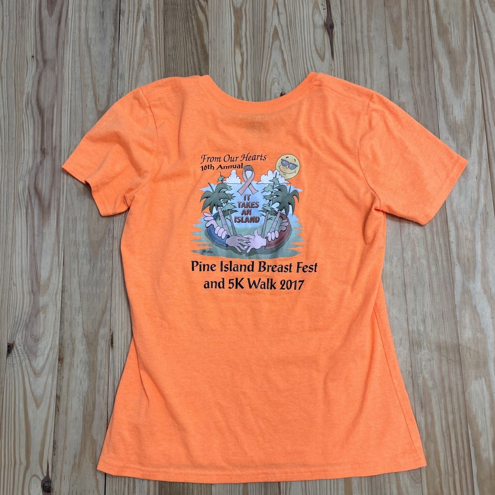 Port Authority Pine Island Florida Breast Cancer Awareness TShirt Women M Size M / US 6-8 / IT 42-44 - 2 Thumbnail