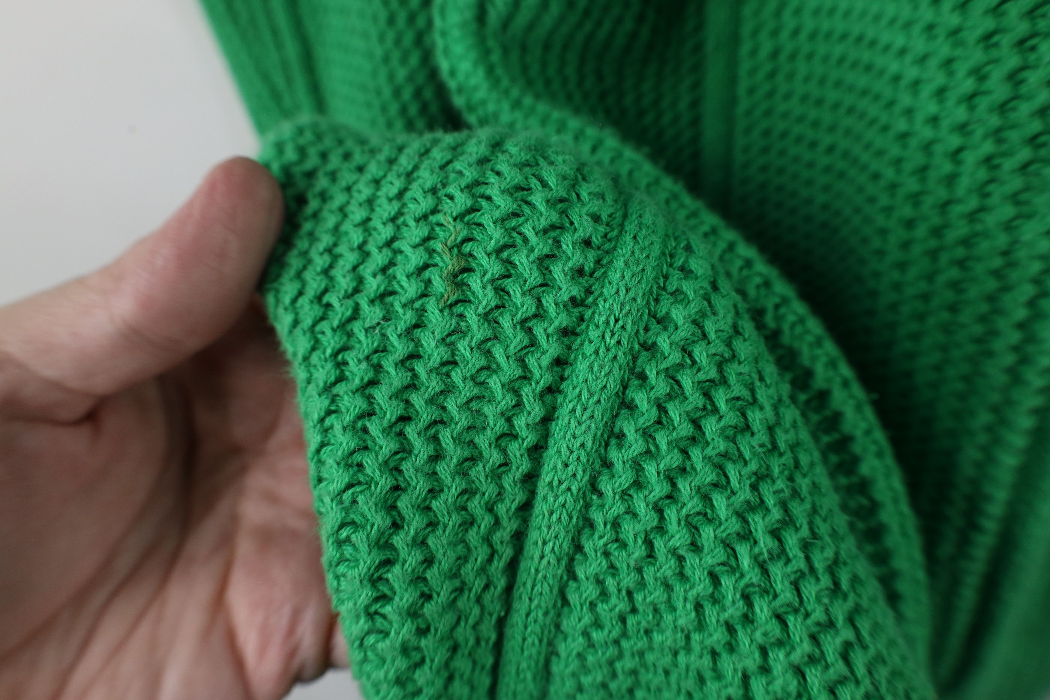 Vintage Vintage 90s Streetwear Heavyweight Cotton Knit Sweater Green Size US M / EU 48-50 / 2 - 11 Thumbnail