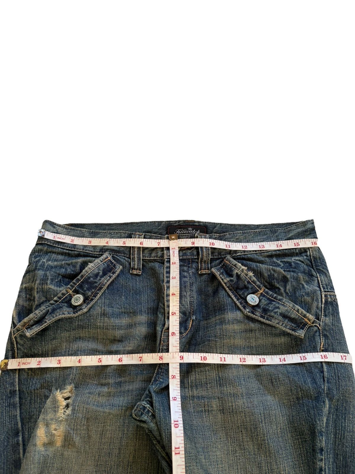 Japanese Brand × Le Grande Bleu (L.G.B.) Vintage Japanese Rusty Mud Wash Spiral Leg Distressed Jeans Size US 32 / EU 48 - 13 Thumbnail