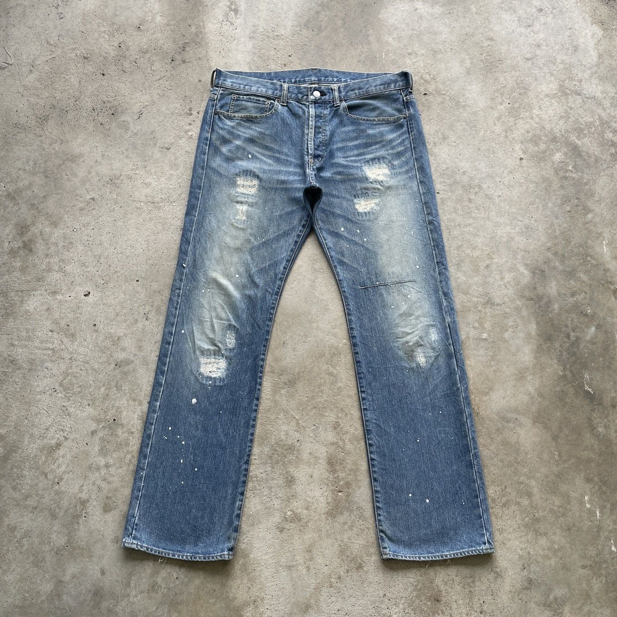 Japanese Brand Vintage Takeo Kikuchi Faded Painter Jean Faded Pants MudWash Size US 36 / EU 52 - 1 Thumbnail