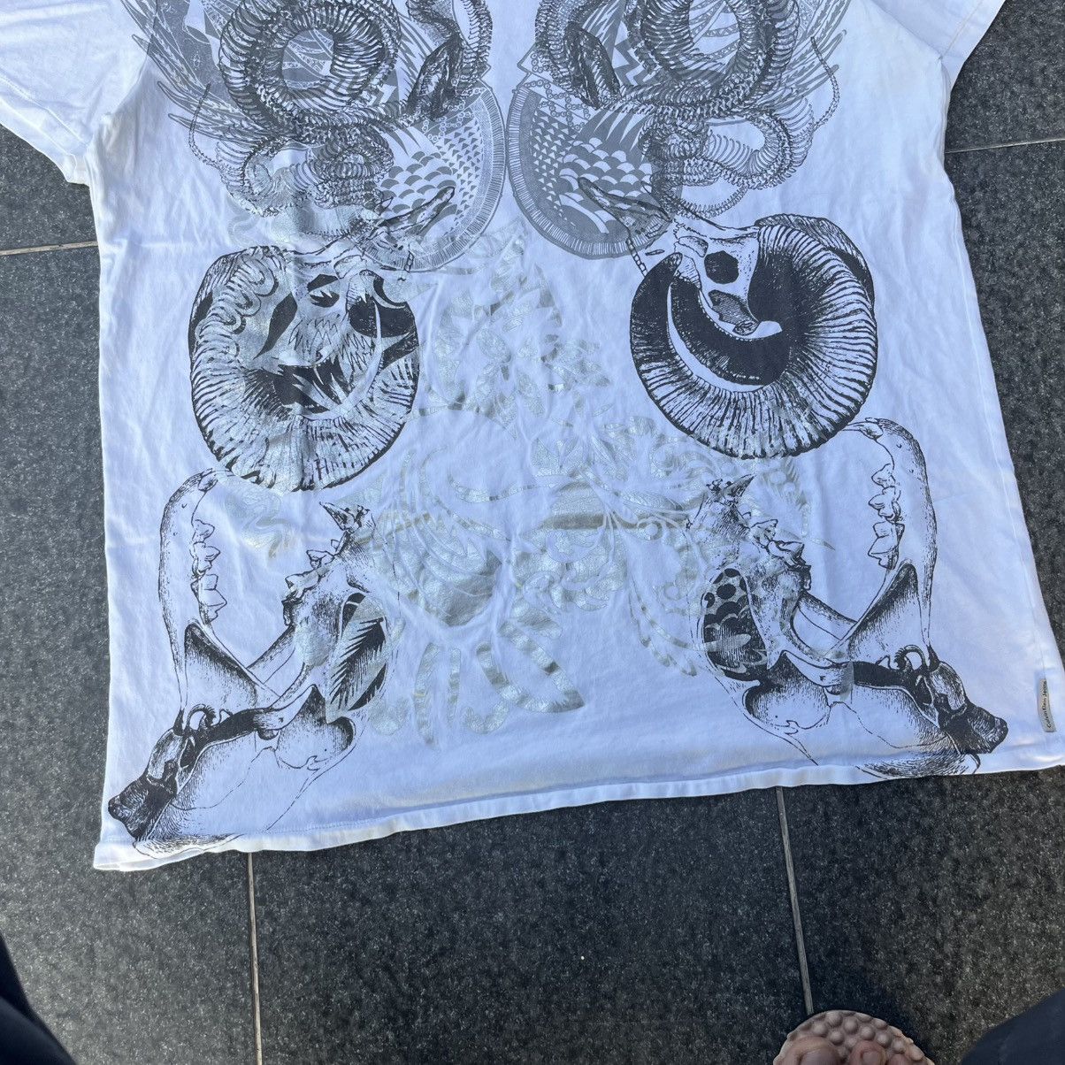Calvin Klein × If Six Was Nine × Japanese Brand Calvin Klein Jeans Skull Animal White Tee Size US XL / EU 56 / 4 - 4 Thumbnail