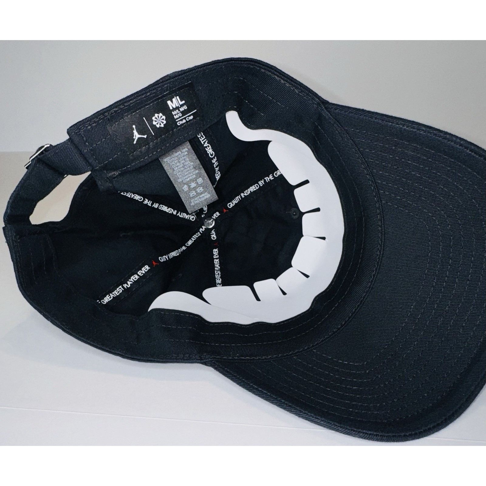 Nike Jordan Club Cap Black White Jumpman Adjustable Hat M/L NWT Size ONE SIZE - 7 Thumbnail