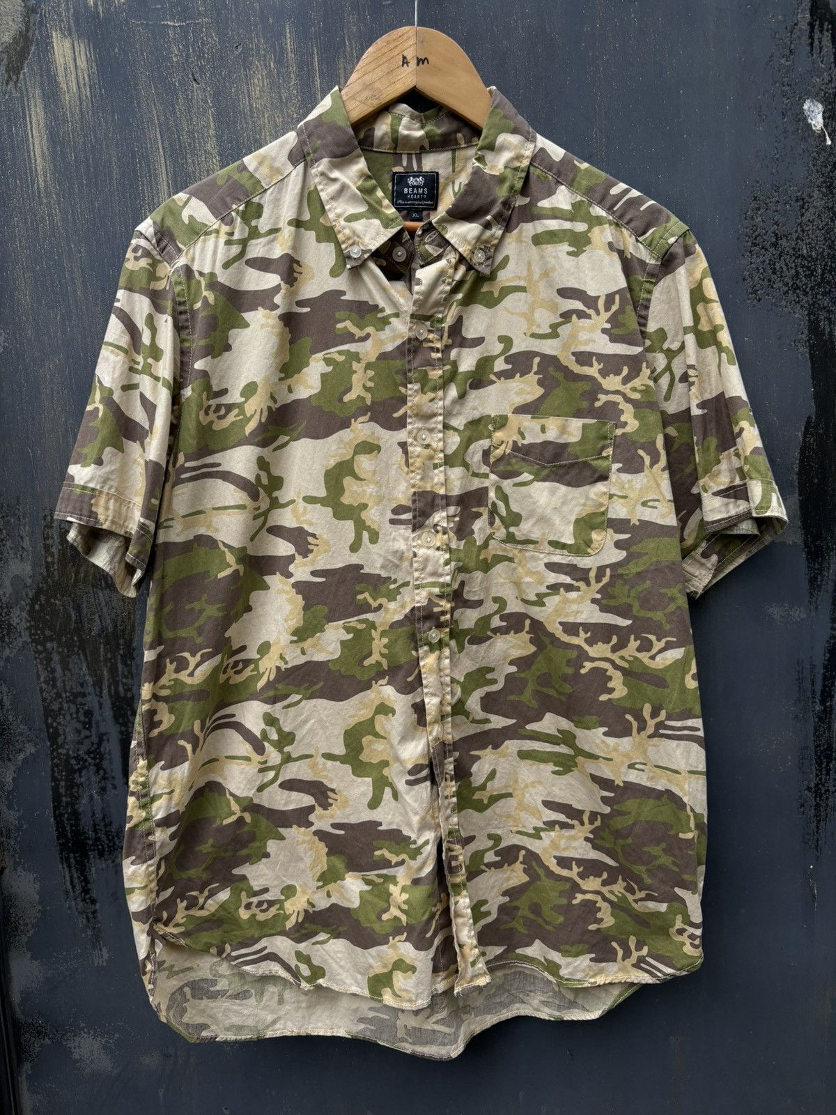 Beams Japan × Japanese Brand RARE! Japanese Brand Beams Camo Buttons Up Size US L / EU 52-54 / 3 - 2 Thumbnail