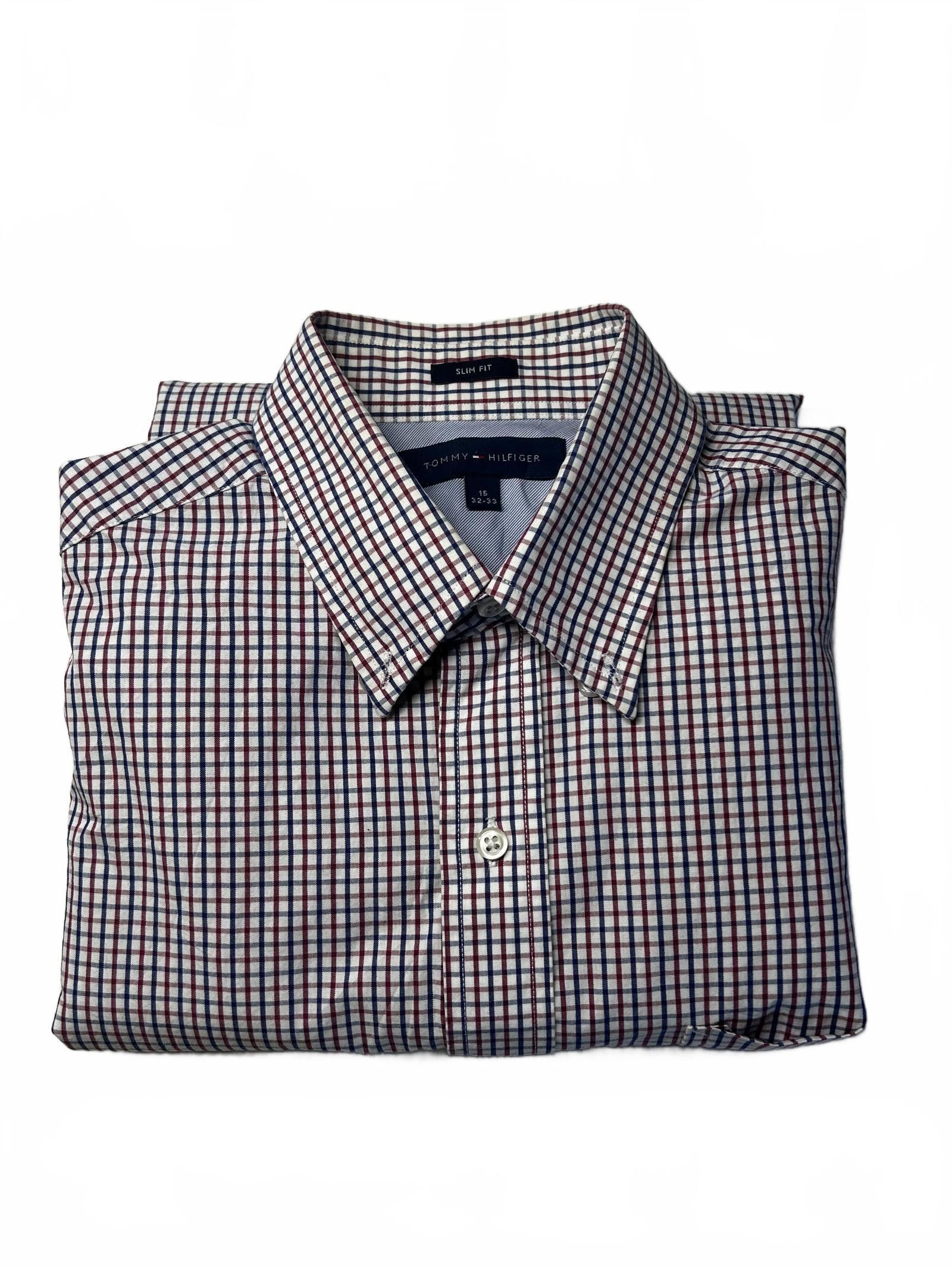 Tommy Hilfiger Tommy Hilfiger Slim Fit Check Shirt - Elegant Style Size US M / EU 48-50 / 2 - 5 Thumbnail