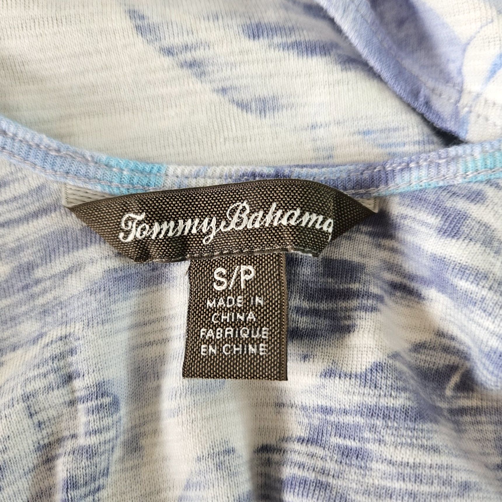 Tommy Bahama VINTAGE Tommy Bahama Womens Tank Top Sz Small Blue Purple Palm Print Cutout Size S / US 4 / IT 40 - 4 Thumbnail