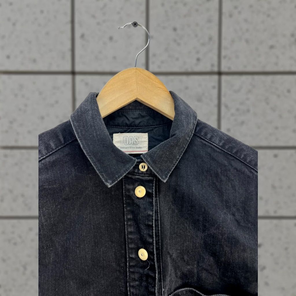 Vintage TOAST Denim Jacket Women Regular Size 12 Black Gray Denim Shirt Dress jacket Vintage No Size XL / US 12-14 / IT 48-50 - 1 Thumbnail