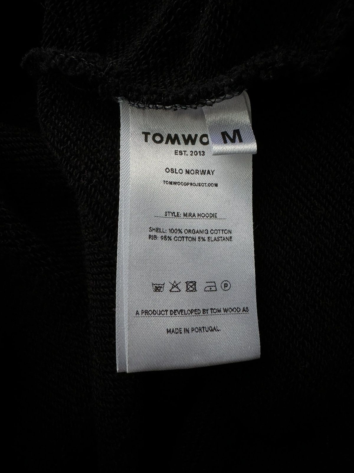 Designer Tom Wood Mira Heavy Weight Cotton Black Sweatshirt Hoodie Size US M / EU 48-50 / 2 - 16 Thumbnail