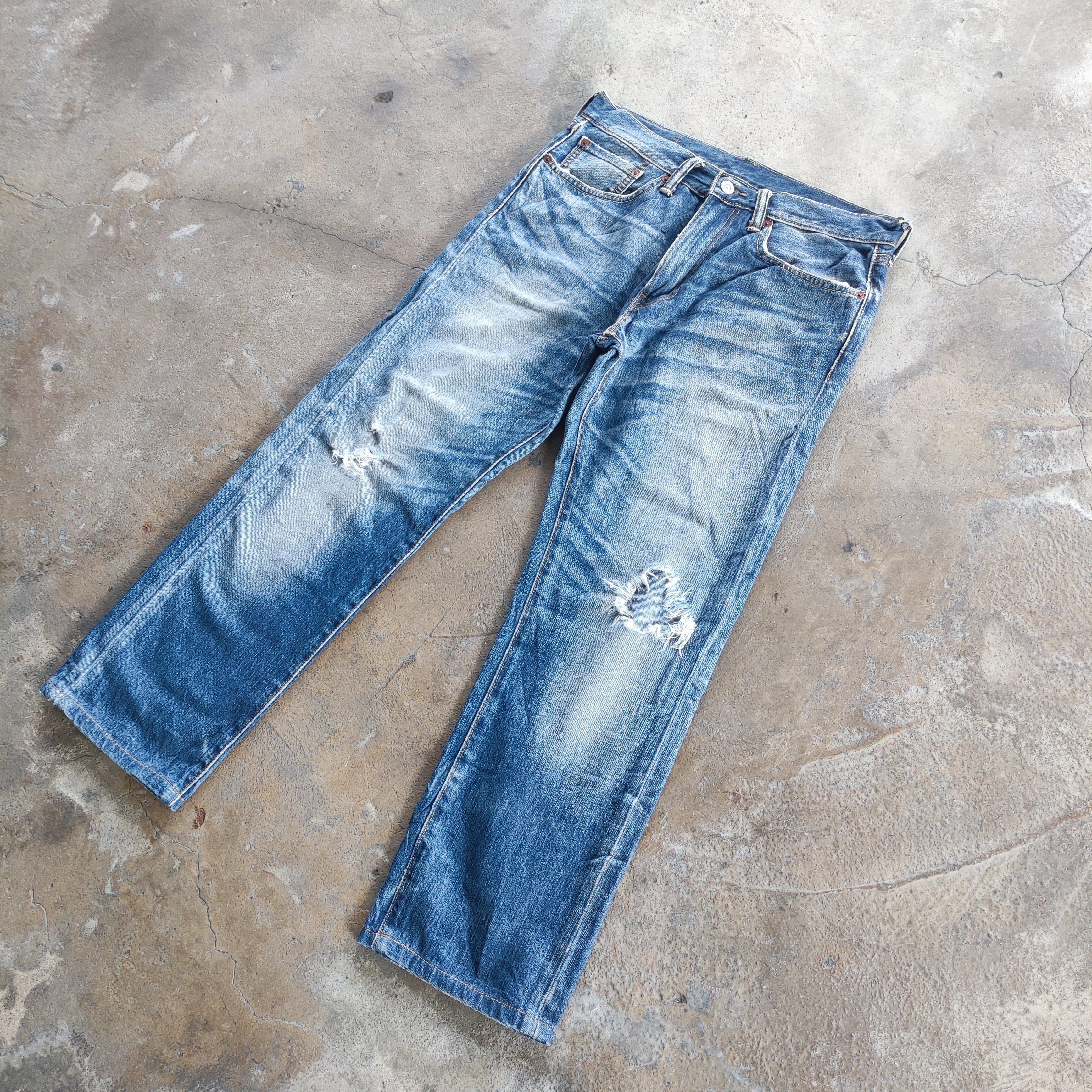 Levi's Vintage Levi's 505 Brand Jeans Ripped Faded Pants Size US 33 - 2 Thumbnail