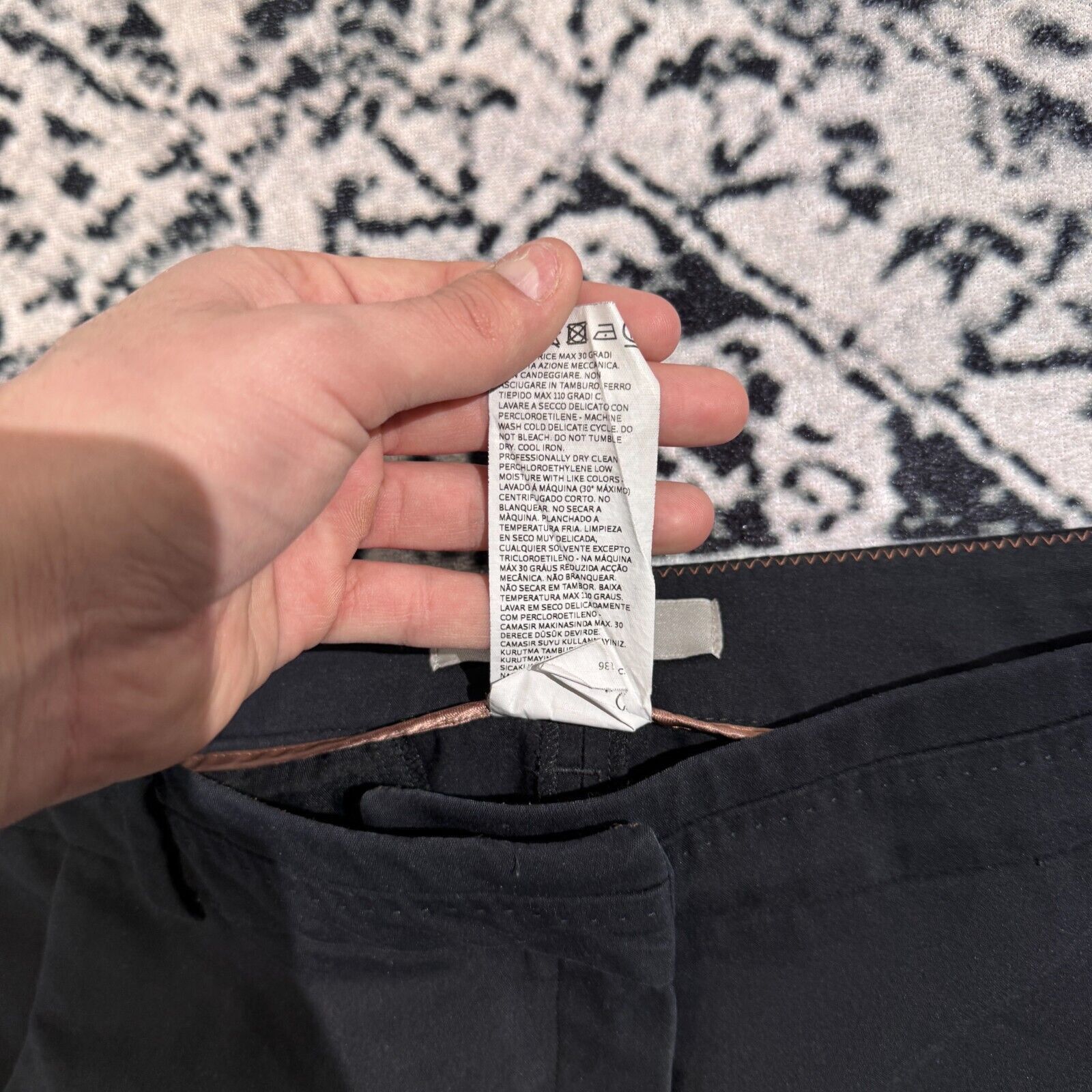 Marella × Vintage Vintage Marella Black Cotton Chino Suit Pants Size 40IT Y2K Size 30" / US 8 / IT 44 - 8 Thumbnail