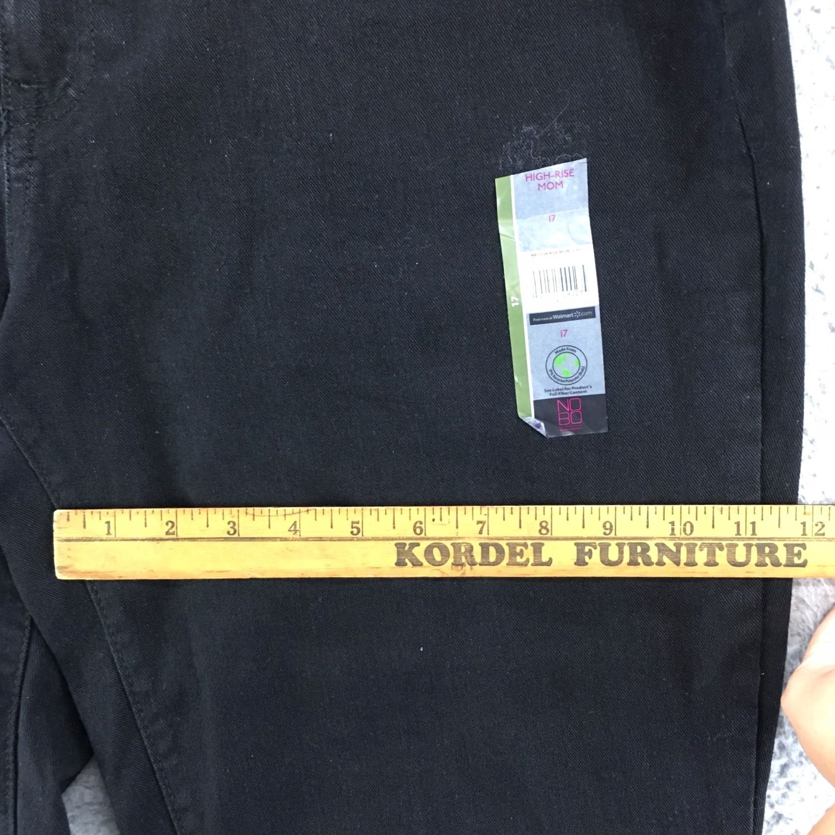 Vintage No Boundaries Capri Cropped Jeans Womens 17 Black High Rise Zip Fly 5 Pocket NEW Size 38" / US 16 / IT 52 - 6 Thumbnail