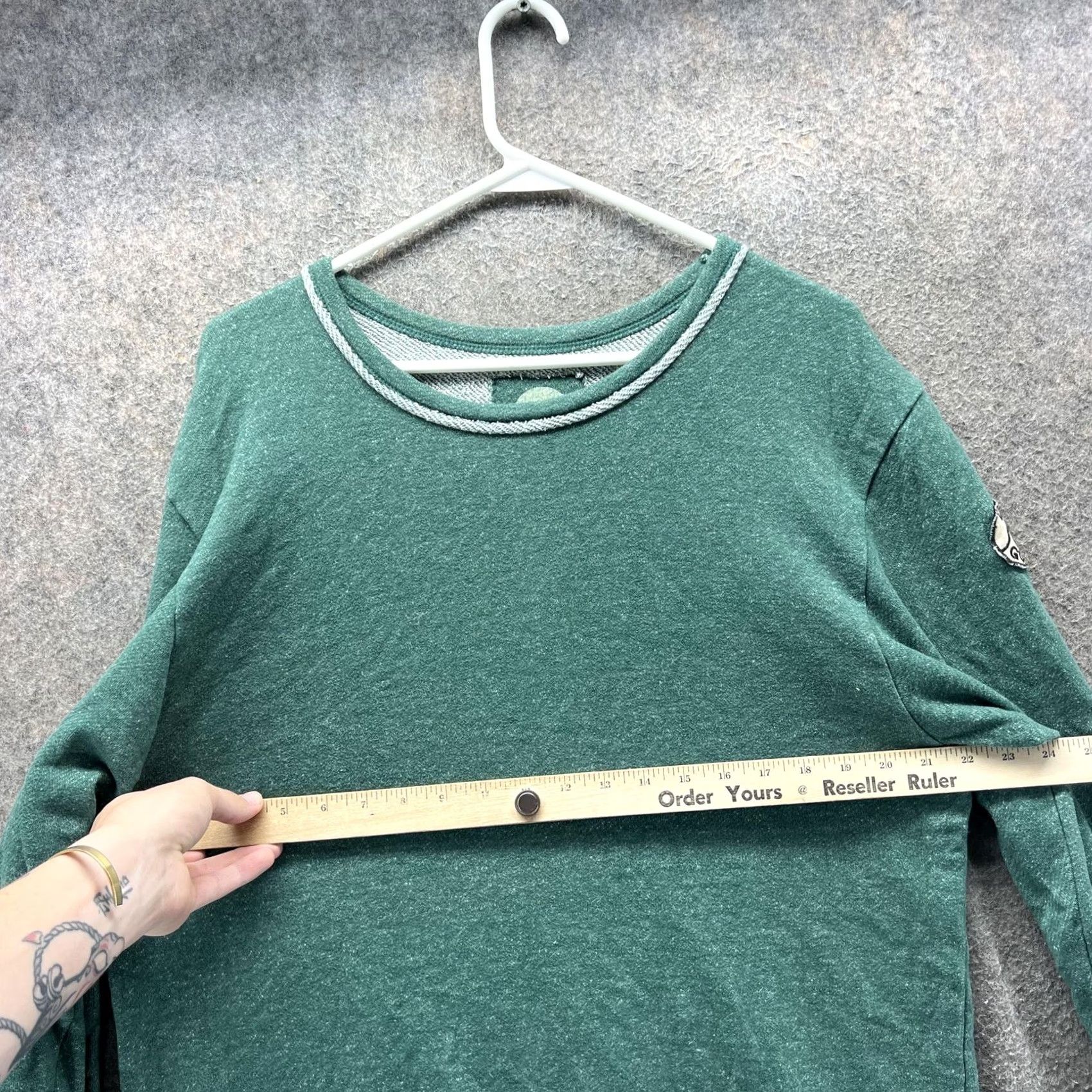Life is Good VINTAGE Life is Good Sweatshirt Womens L Green Crewneck Pullover Logo Patch Top Size L / US 10 / IT 46 - 5 Thumbnail
