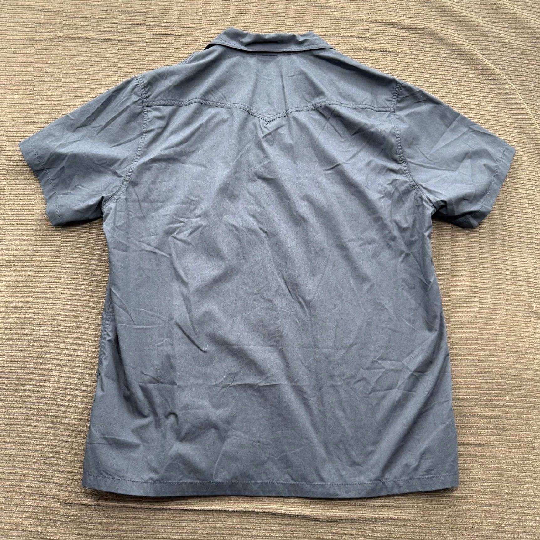 Huckberry Huckberry Seager Co Shirt Mens 2XL Blue Short Sleeve Western Workwear Pockets Shirt Size US XXL / EU 58 / 5 - 2 Thumbnail