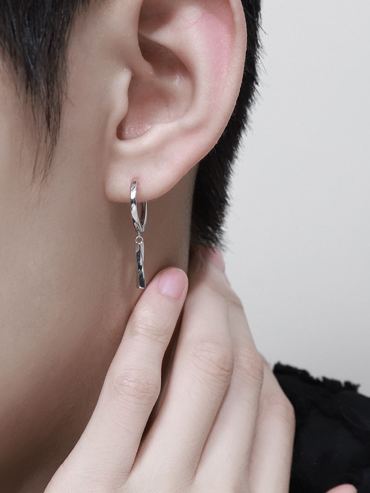 Jewelry × Sterling Silver One pairs Design Earrings Gothic Punk Chrome Jewelry Spike Size ONE SIZE - 3 Thumbnail