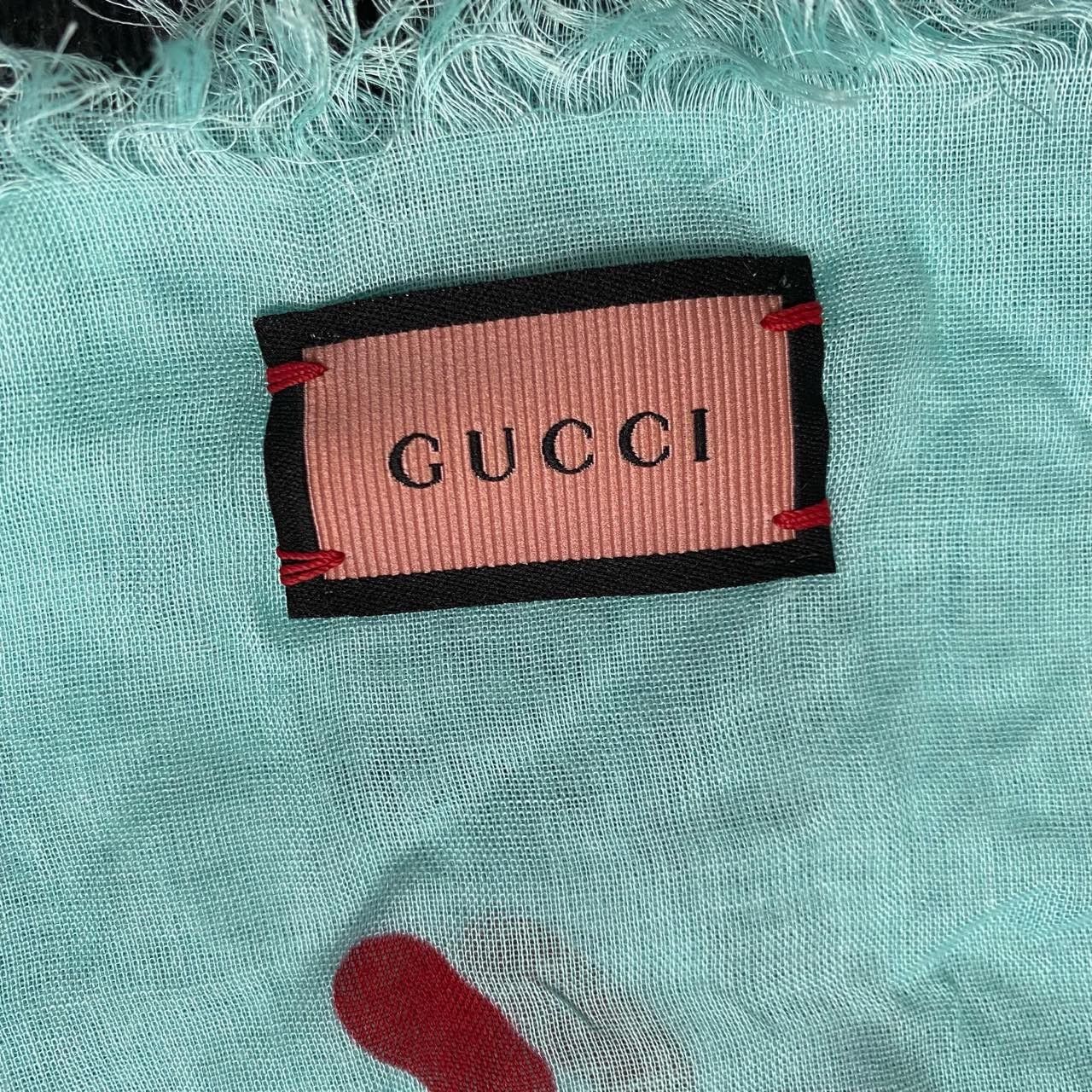 Gucci Gucci Green Graffiti Double G Scarf 2501-Nextarrow Size ONE SIZE - 3 Thumbnail