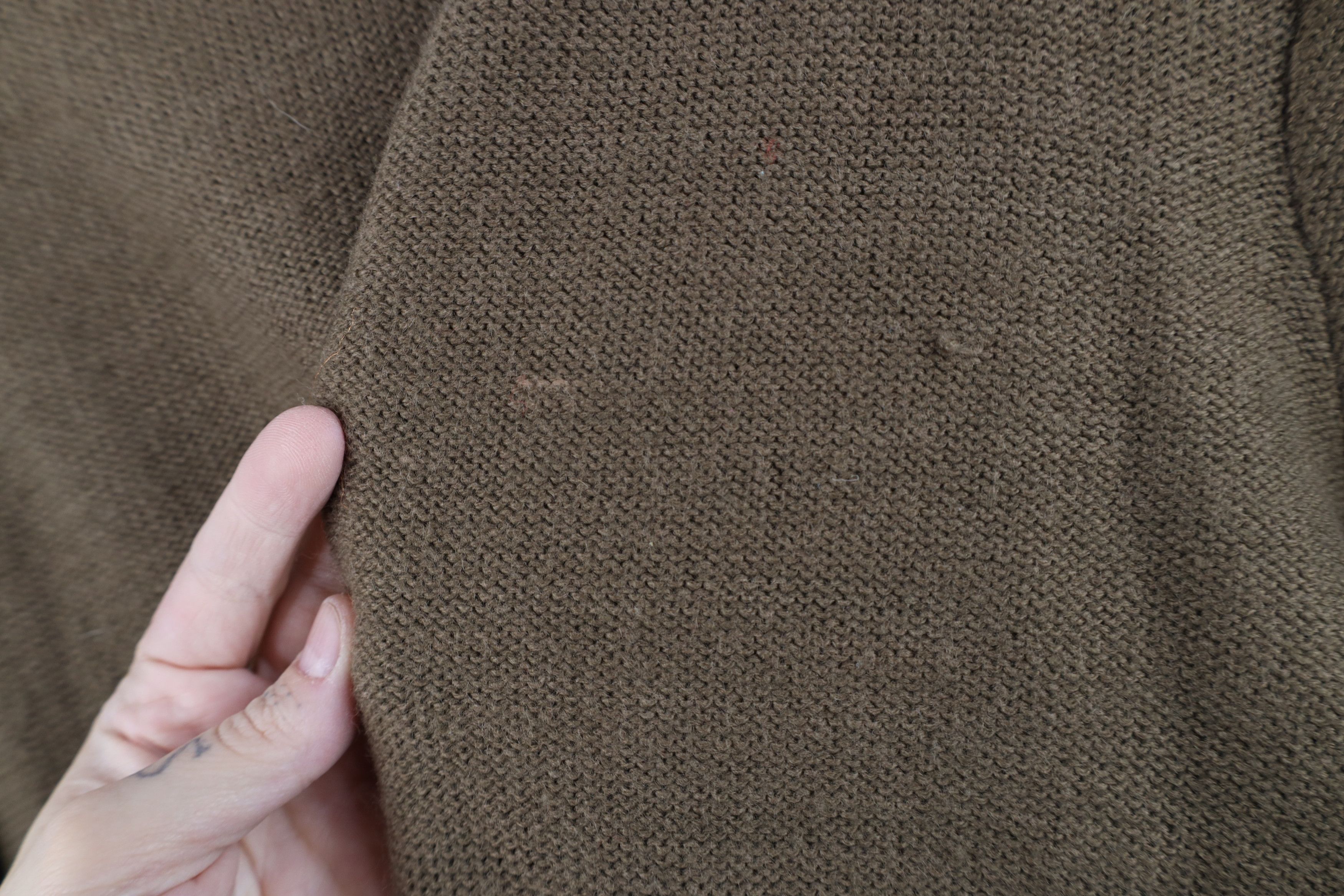 Vintage Vintage 90s Streetwear Checkered Knit Crewneck Sweater Brown Size US XL / EU 56 / 4 - 9 Thumbnail