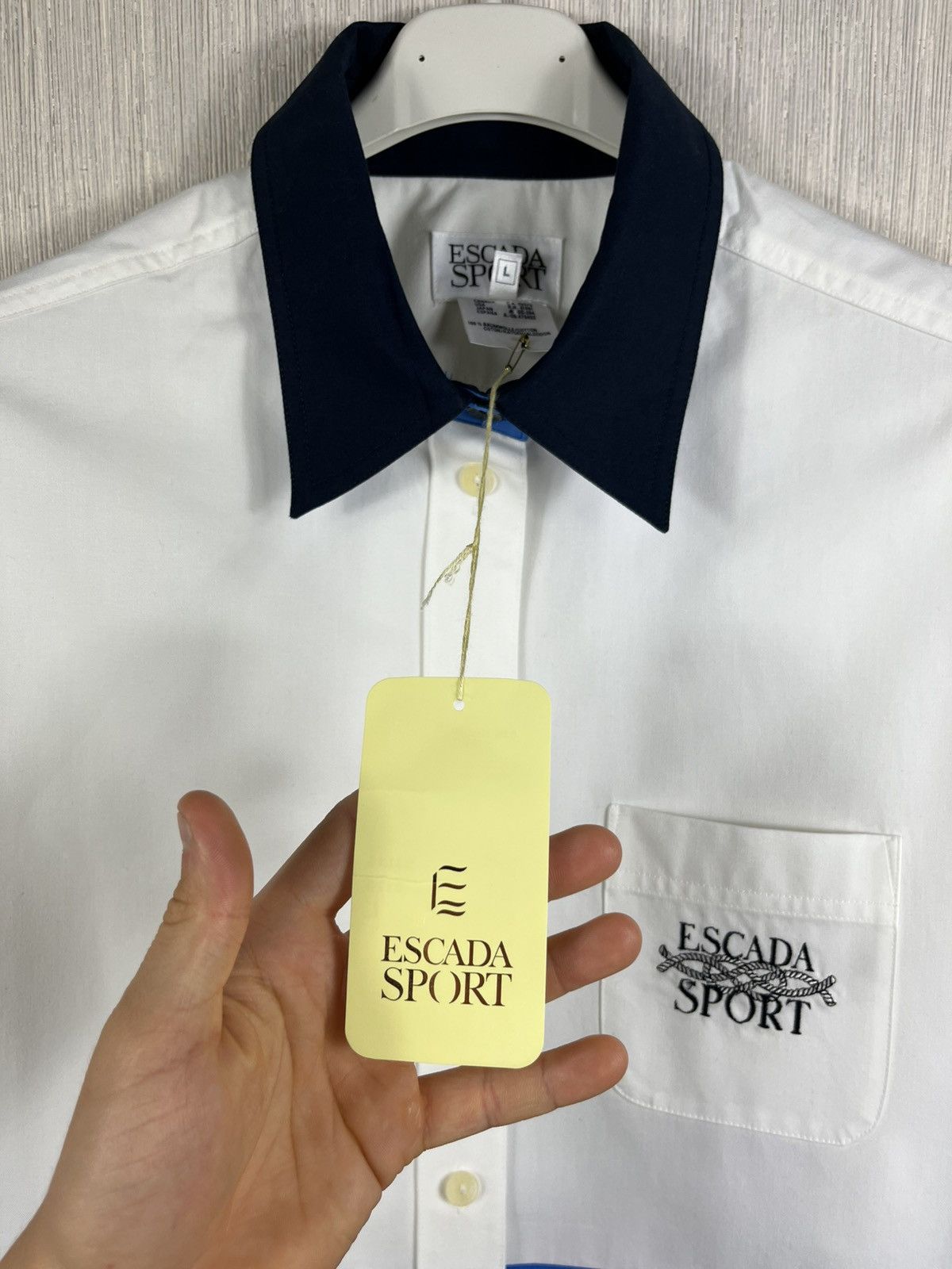 Escada Sport Vintage Brand New Escada Sport old money pocket hemd shirt Size L / US 10 / IT 46 - 14 Thumbnail