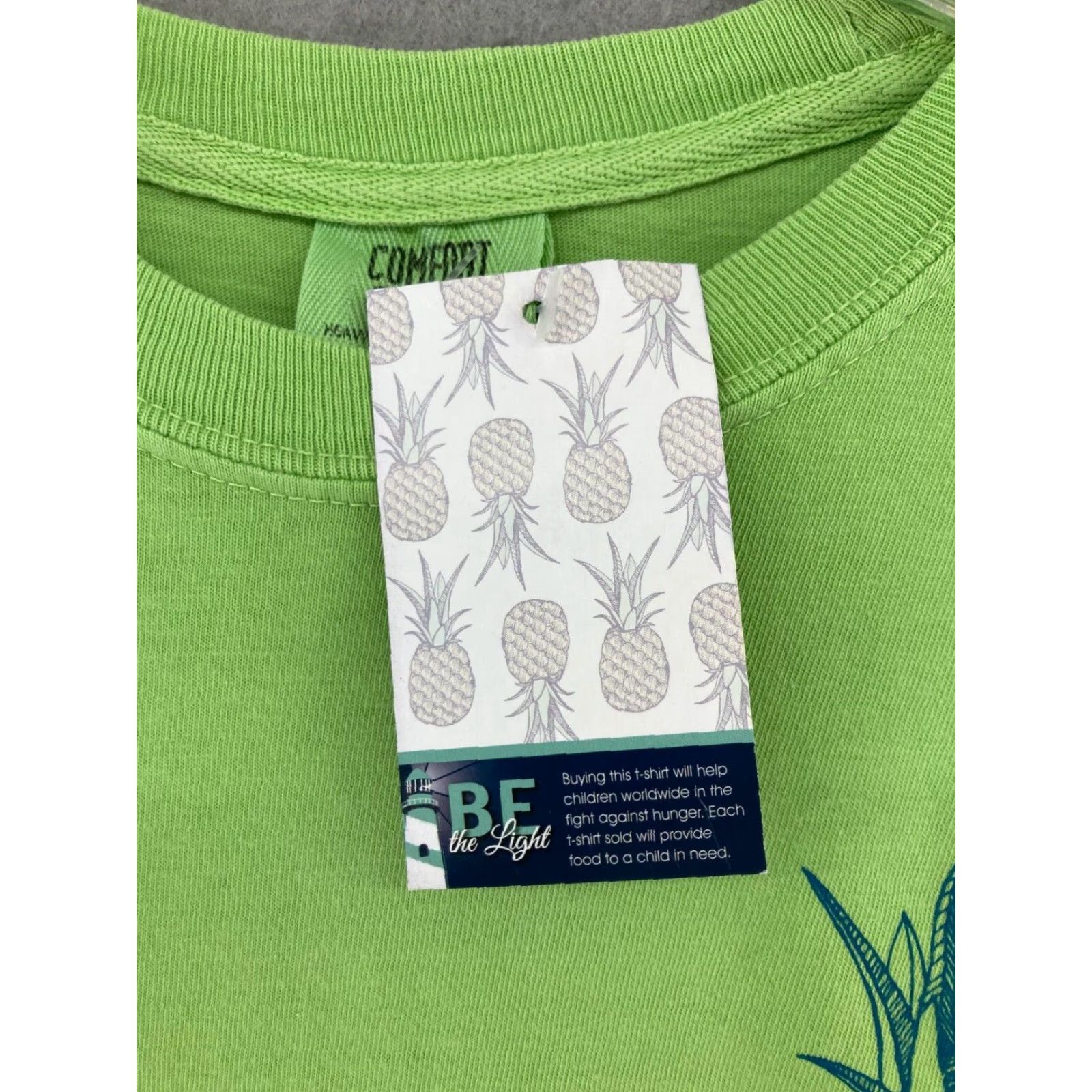 Comfort Colors Comfort Colors Women's T-Shirt Medium Green Pineapple Rainbow Graphic Print Casual Short Sleeve Crew Neck NWT Size M / US 6-8 / IT 42-44 - 5 Thumbnail