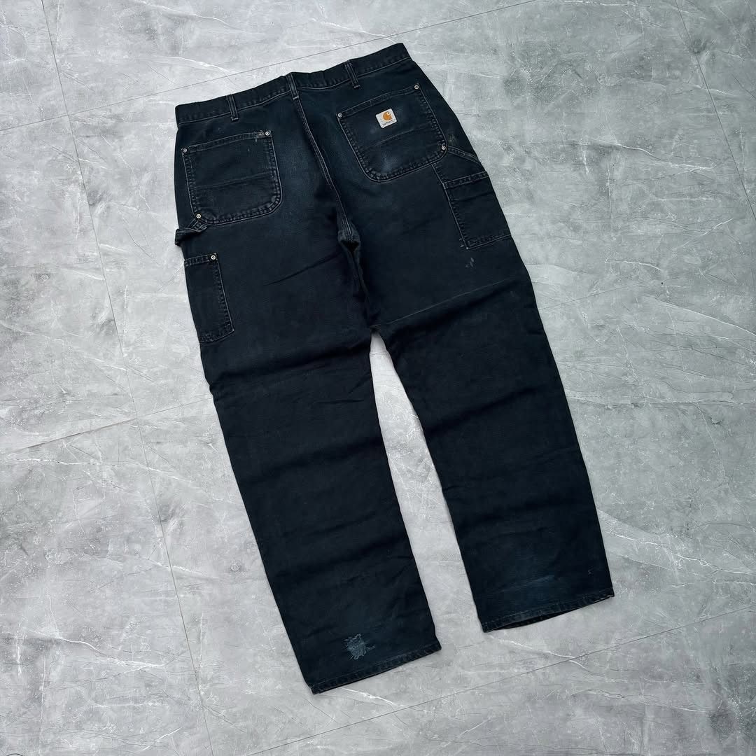 Carhartt × Vintage Vintage Carhartt J01 BLK Double Knee Carpenter Denim Pant Size US 36 / EU 52 - 2 Thumbnail
