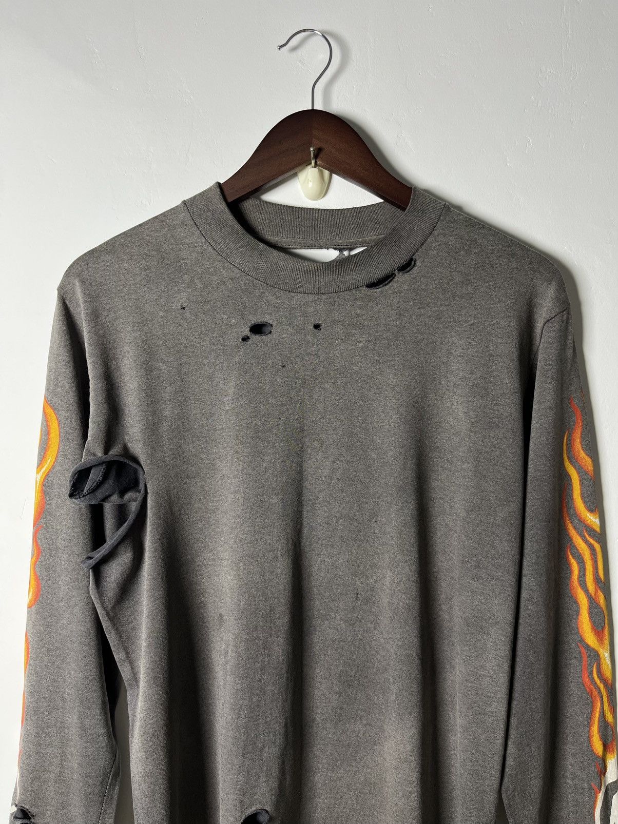 Vintage Vintage Thrashed Sun Faded Flames Longsleeve Size US M / EU 48-50 / 2 - 5 Thumbnail