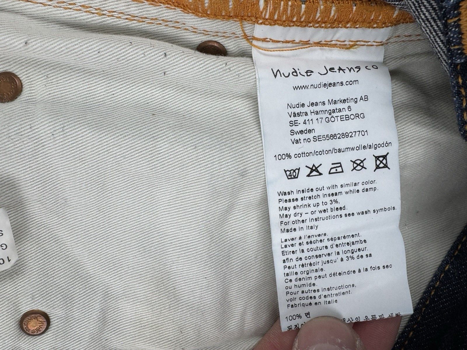 Nudie Jeans Nudie Jeans Snake Eyes Selvage Gritty Jackson Jeans W34 L32 Size US 34 / EU 50 - 13 Thumbnail