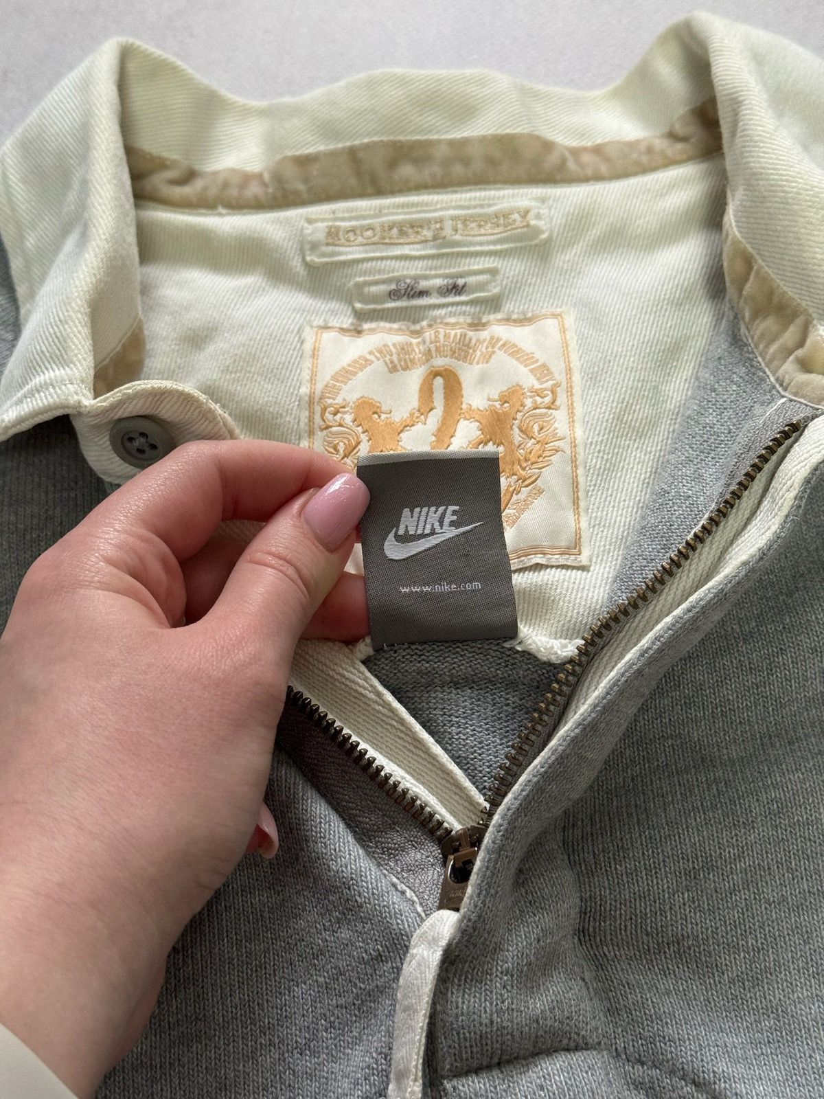 Nike × Vintage Vintage Nike Rugby Polo Sweatshirt Big Logo Chief Keef 90s Size US L / EU 52-54 / 3 - 9 Thumbnail