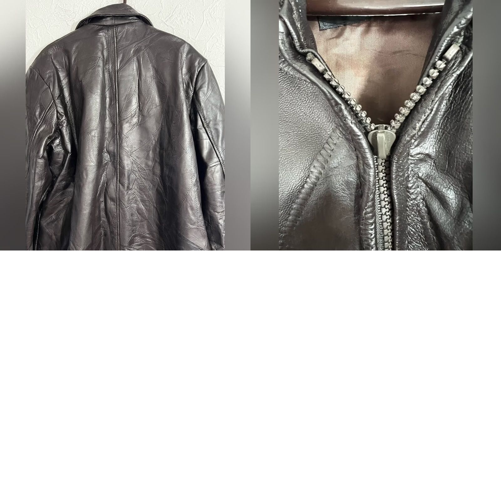 Vintage Maxam Leather Jacket Bomber 3XL Men Black Top Grain Lambskin High Quality Genuine Italian Mosaic Design Jacket Size US XXL / EU 58 / 5 - 8 Thumbnail