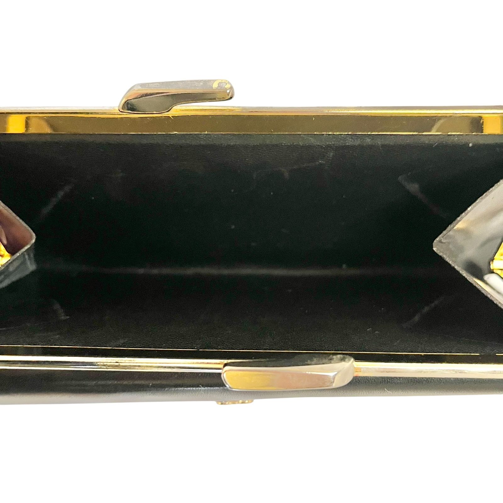 Bosca × Vintage Vintage Bosca Black Full Grain Leather Frame Clutch Wallet Size ONE SIZE - 8 Thumbnail