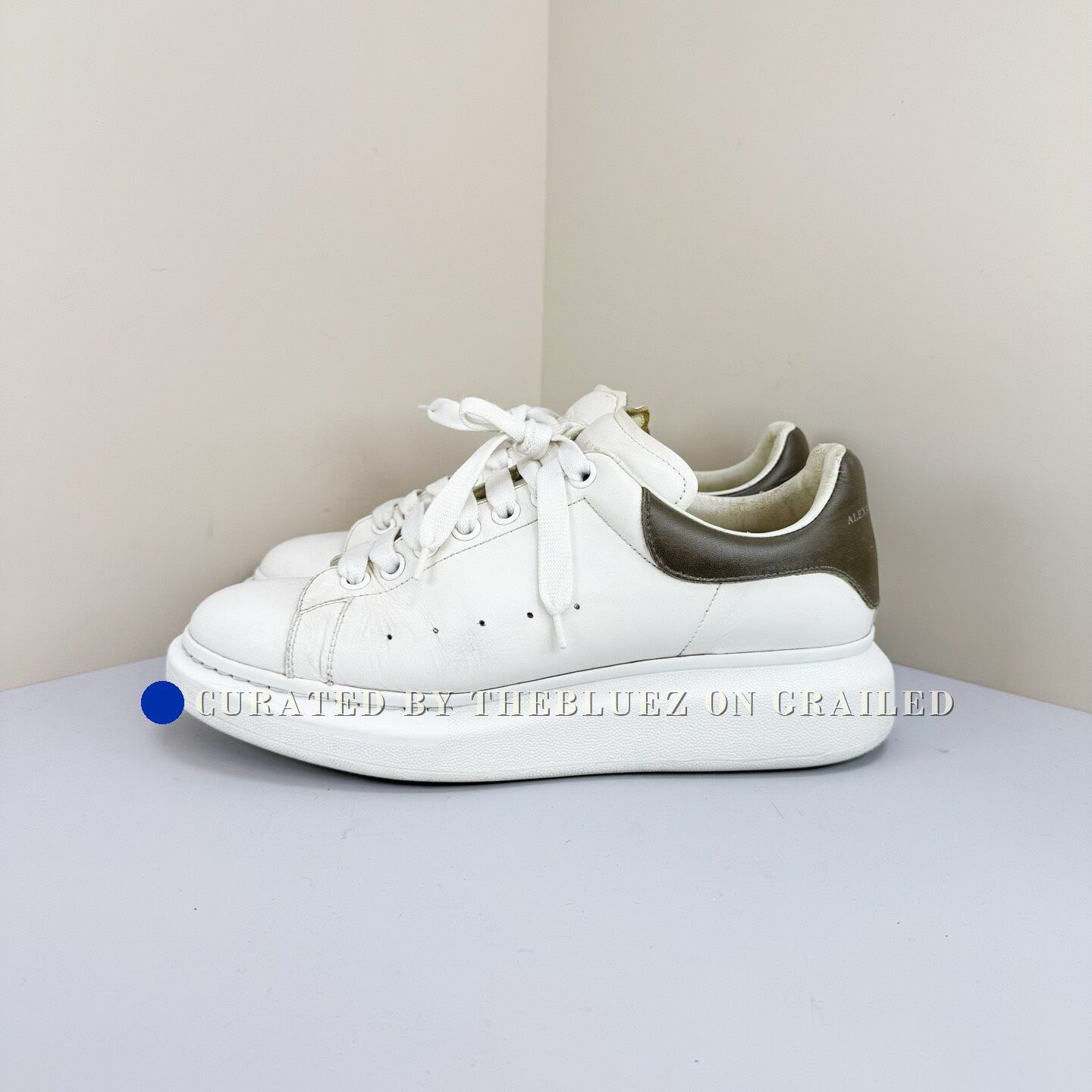 Alexander McQueen Alexander McQueen Olive Green Thick Sole Sneakers Size US 9 / EU 42 - 1 Thumbnail