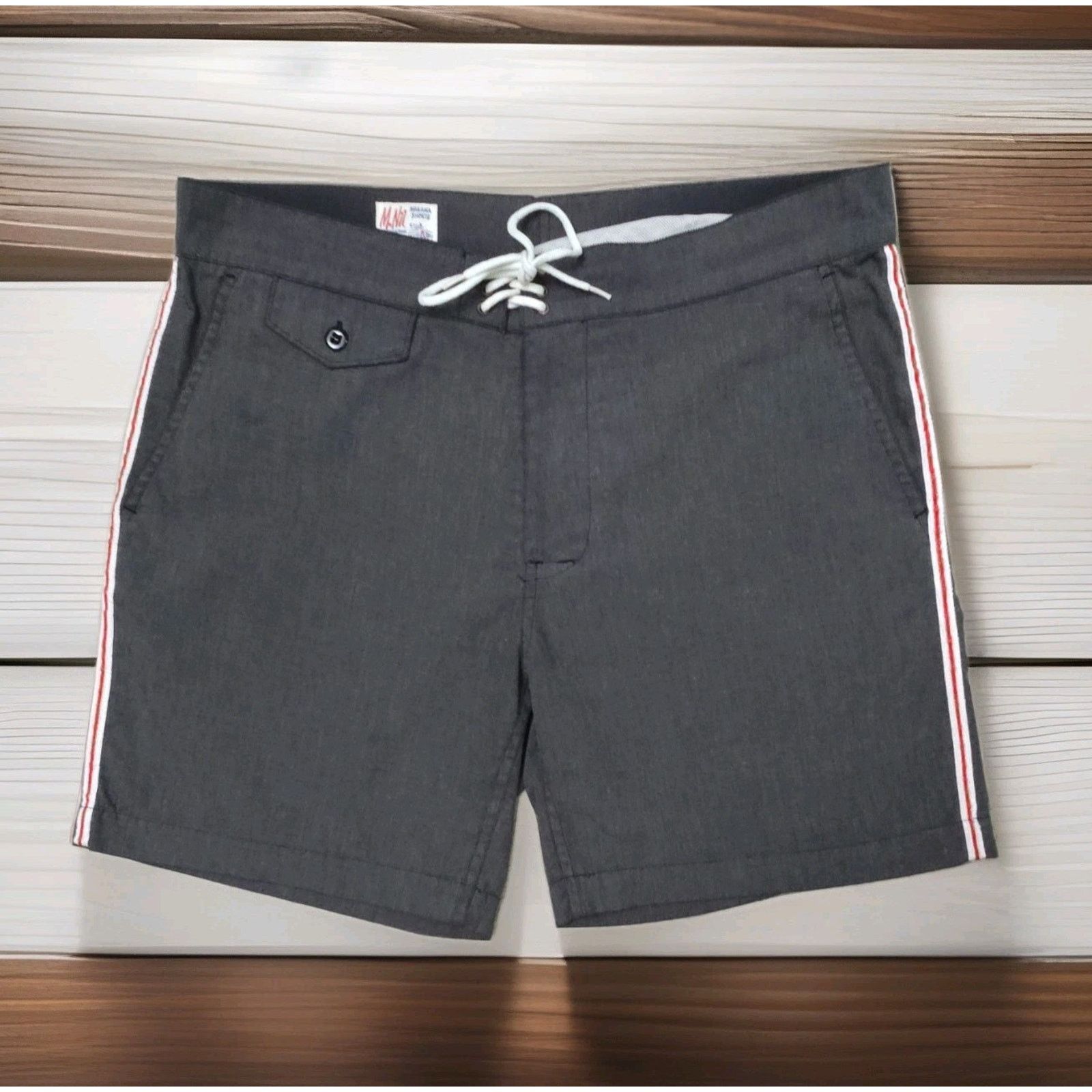 M.Nii M. Nii Makaha Board Shorts Trunks Lined Gray Size 31 Size US 31 - 1 Thumbnail