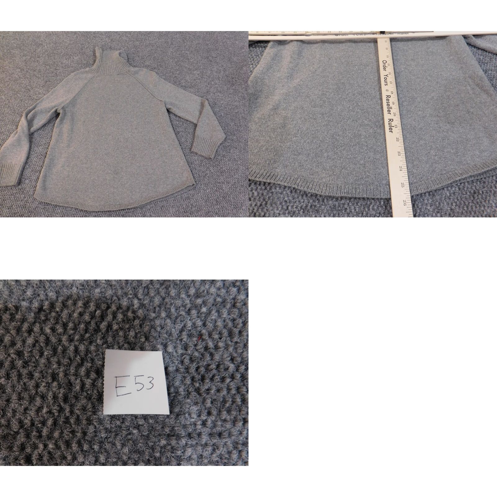 J. Jill J. Jill Sweater Pullover Raglan Sleeve Turtleneck Knit Cotton Wool Gray M Women Size M / US 6-8 / IT 42-44 - 8 Thumbnail