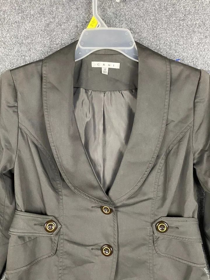 Other Cabi Coat Women's Size 6 Gray Cotton Blend Adults Size M / US 6-8 / IT 42-44 - 2 Thumbnail