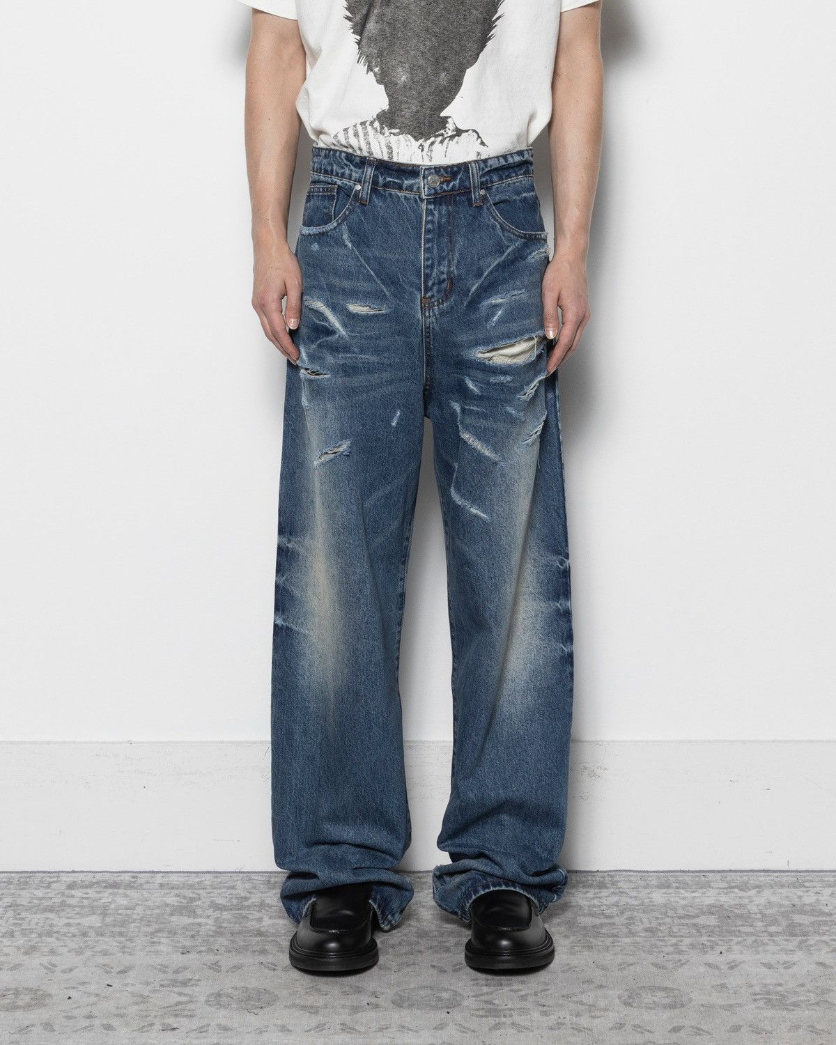Basketcase Gallery LAX baggy Sugarcane blue jeans