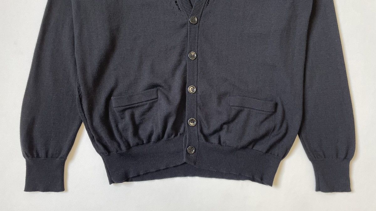 Dior × Hedi Slimane A/W 06 Black Distressed Wool Cardigan Size US M / EU 48-50 / 2 - 7 Thumbnail